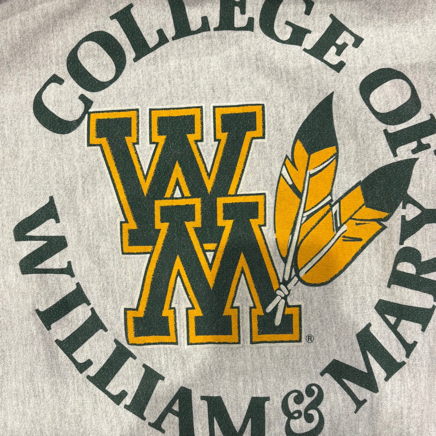 90's cotton exchange "college Of William Mary" リバースウィーブタイプ カレッジスウェット 白 (XL)/A7682S-SO