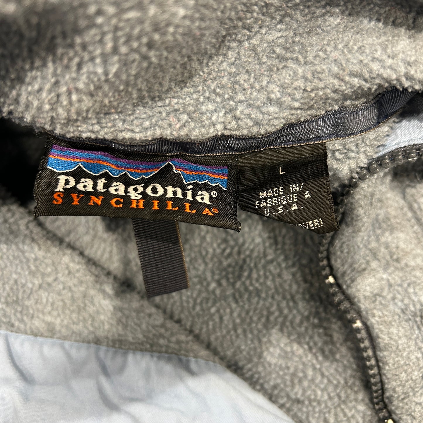 90's Patagonia パタゴニア シンチラジャケット ブルーグレー USA製(L)A5979O-SO
