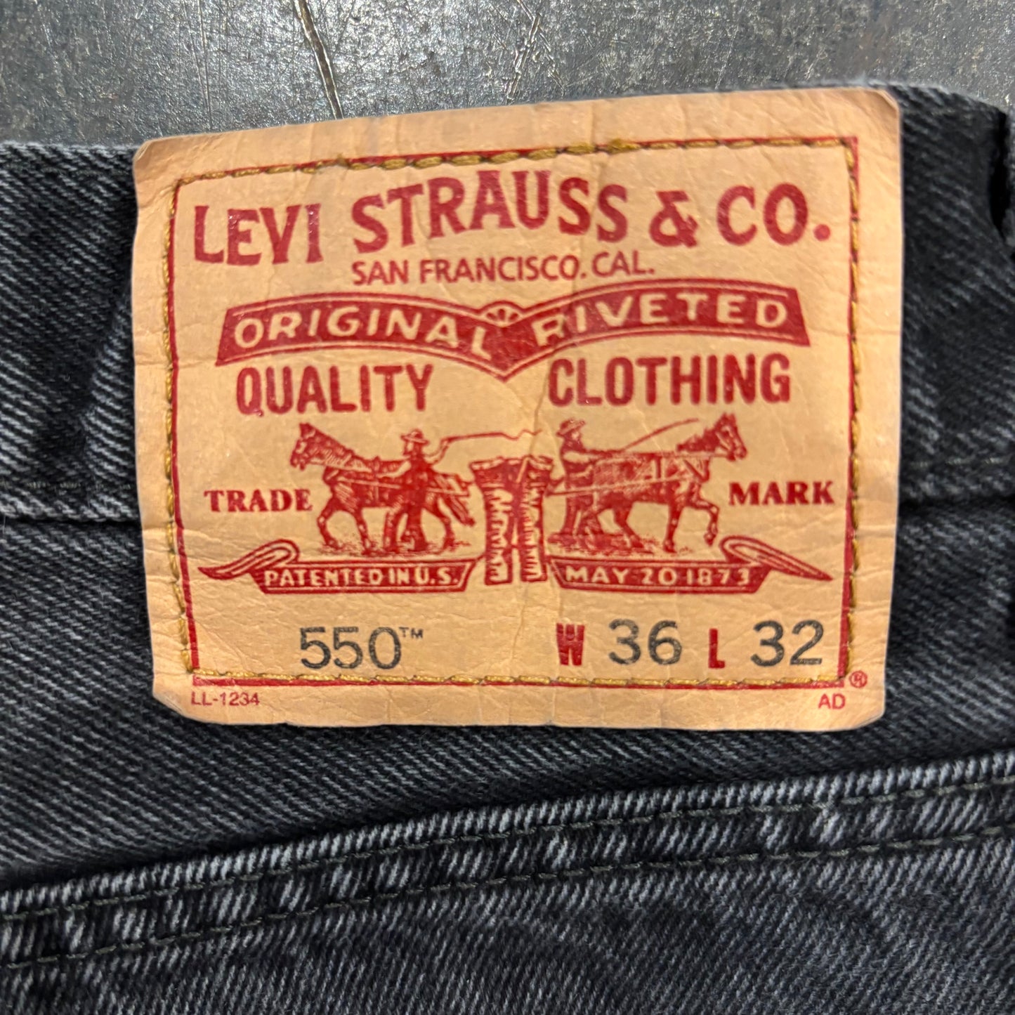 00's Levi's リーバイス 550 ブラックデニム W36/L32 /A8432P-SO