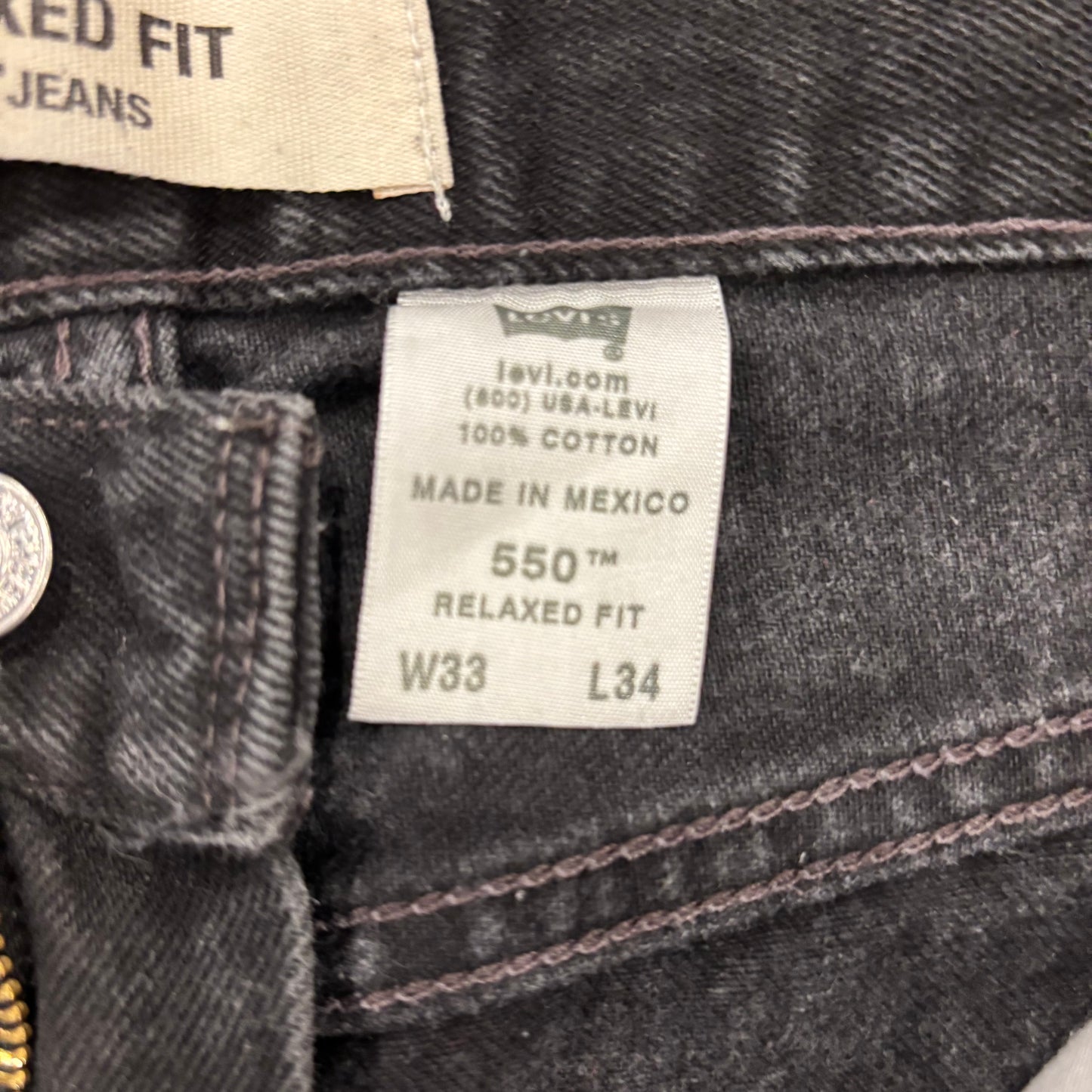 00's Levi's リーバイス 550 ブラックデニム W33/L34 /B2317P-SO