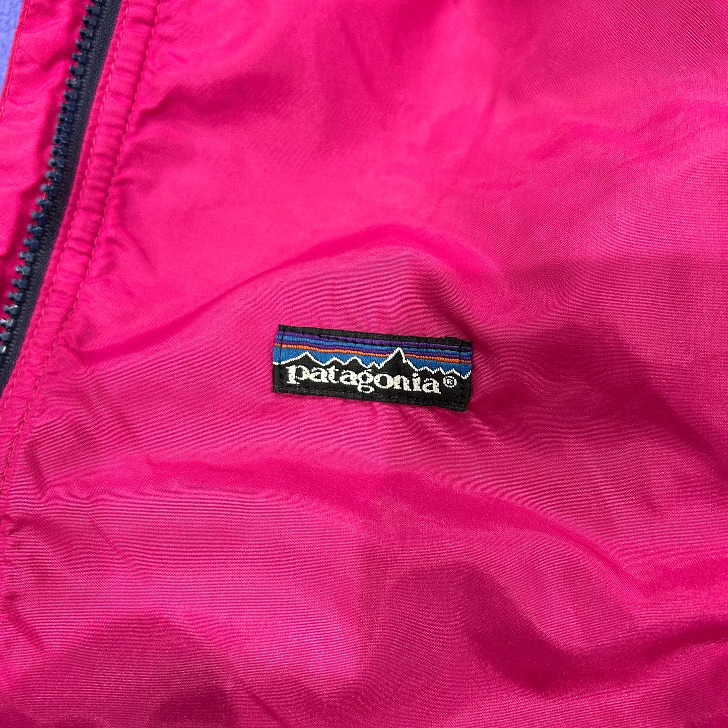 80's Patagonia パタゴニア シェルドシンチラ ナイロン/フリース USA製 ピンク/A5264A 5264O-SO