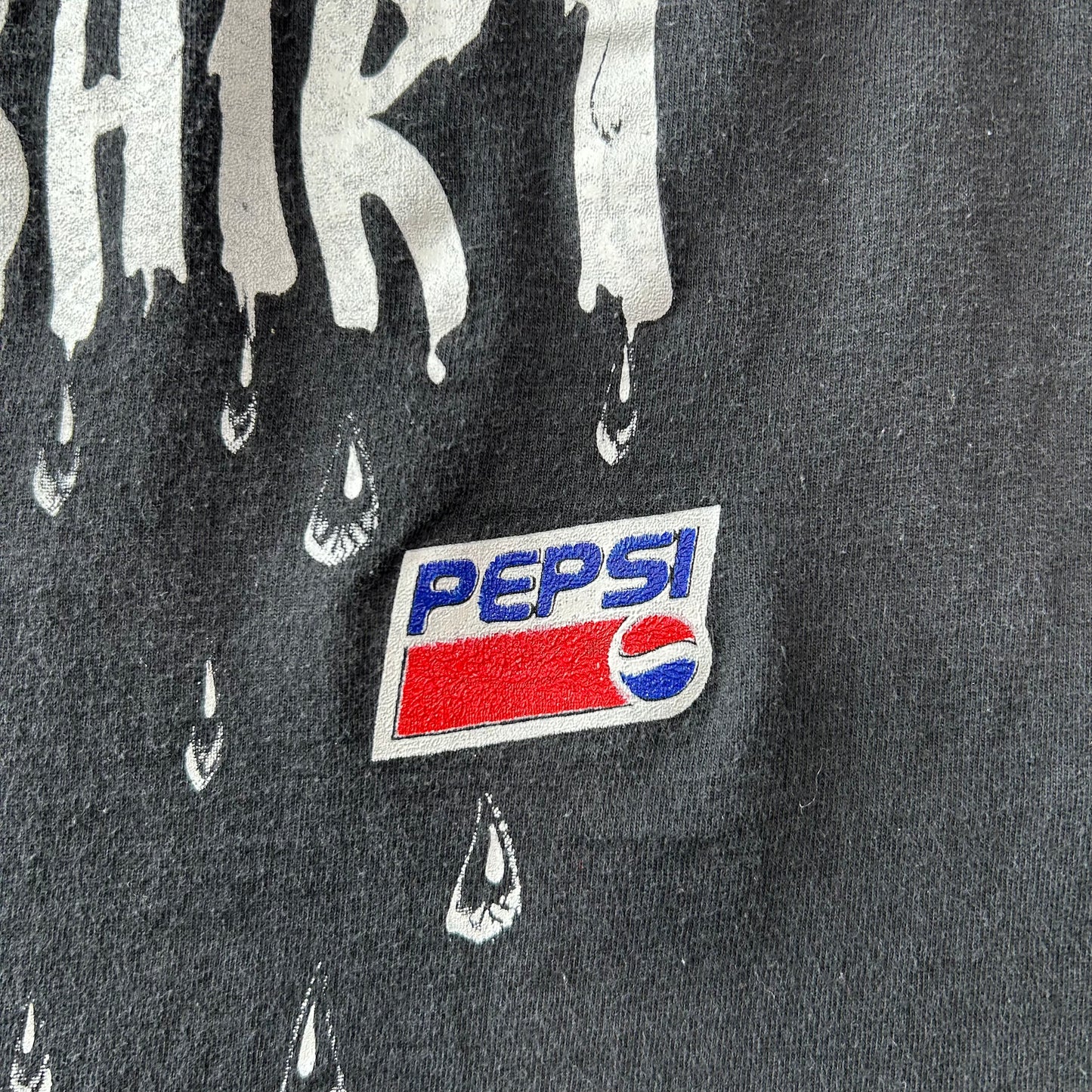 90's PEPSI-COLA"WET T-SHiRT"ペプシコーラ プリントTシャツ アドバタイジング 黒(M)/A7073T-SO