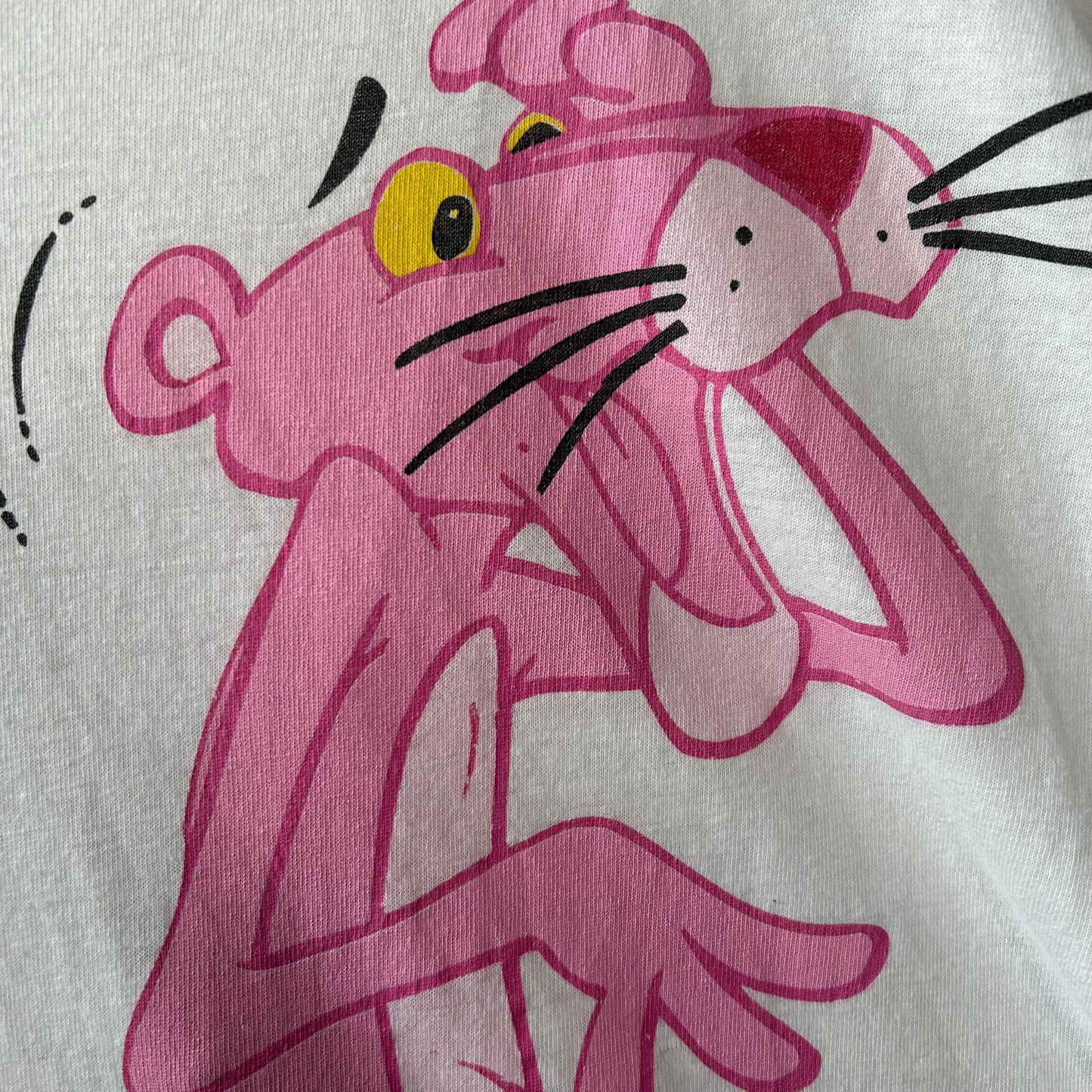 90's The PINK PANTHER ピンクパンサー キャラクターTシャツ アニメ 白(One Size)/B2150T-SO