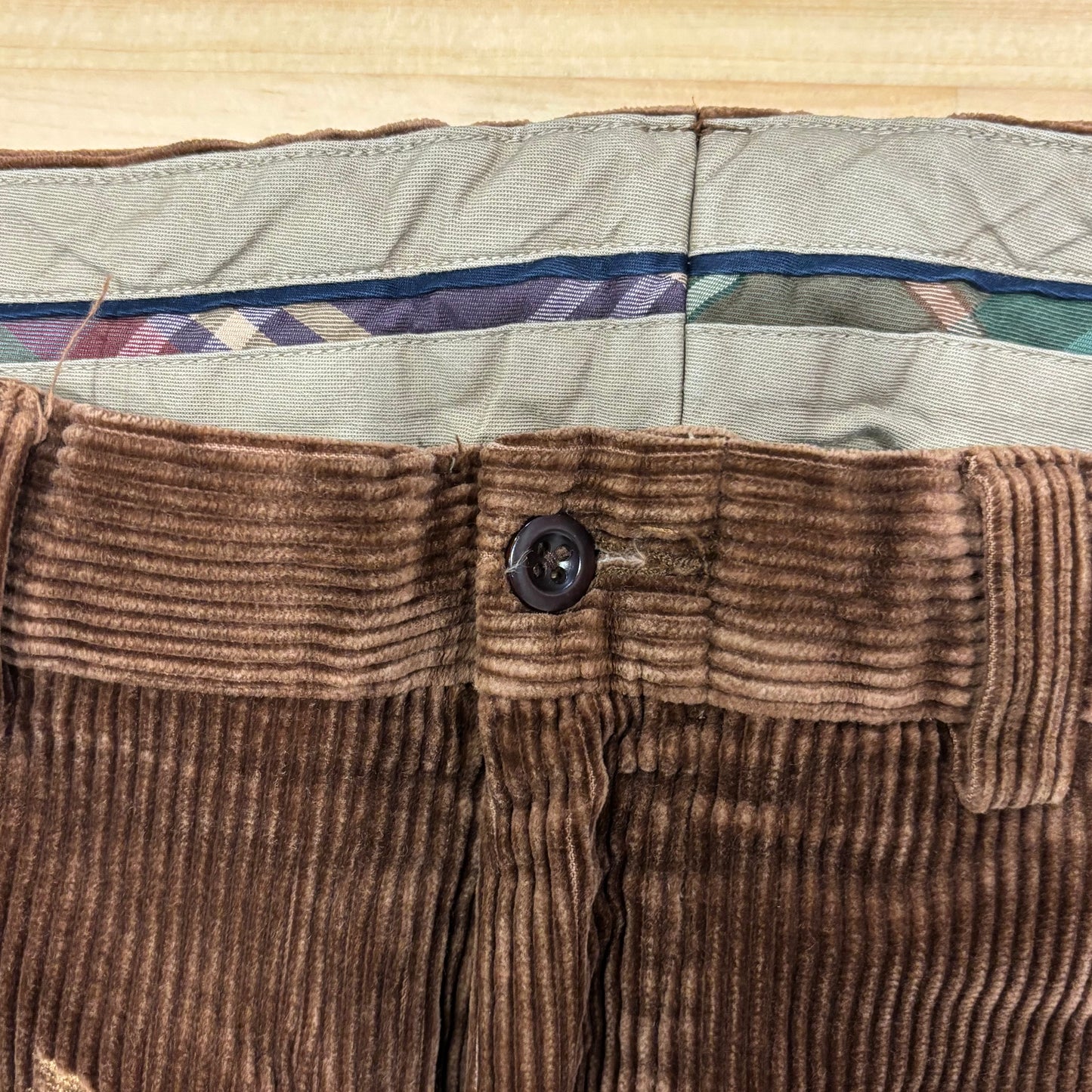 00's Polo by Ralph Lauren ラルフローレン 鳥柄 コーデュロイパンツ 茶 (33×30)/A8609P-SO