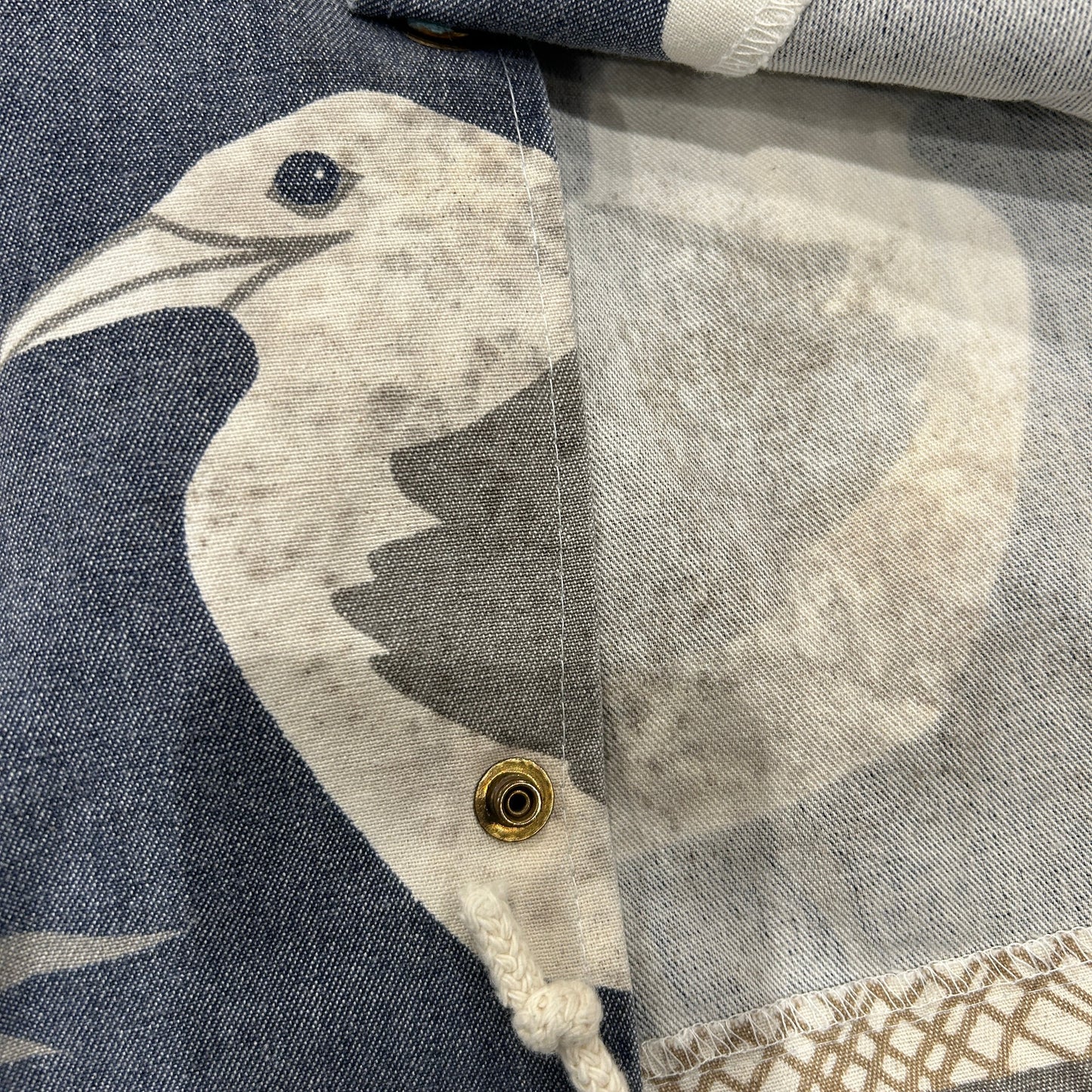 90's ORVIS×MICHIGAN RAG カモメ 総柄パーカー (S/M)/A7795J-SO
