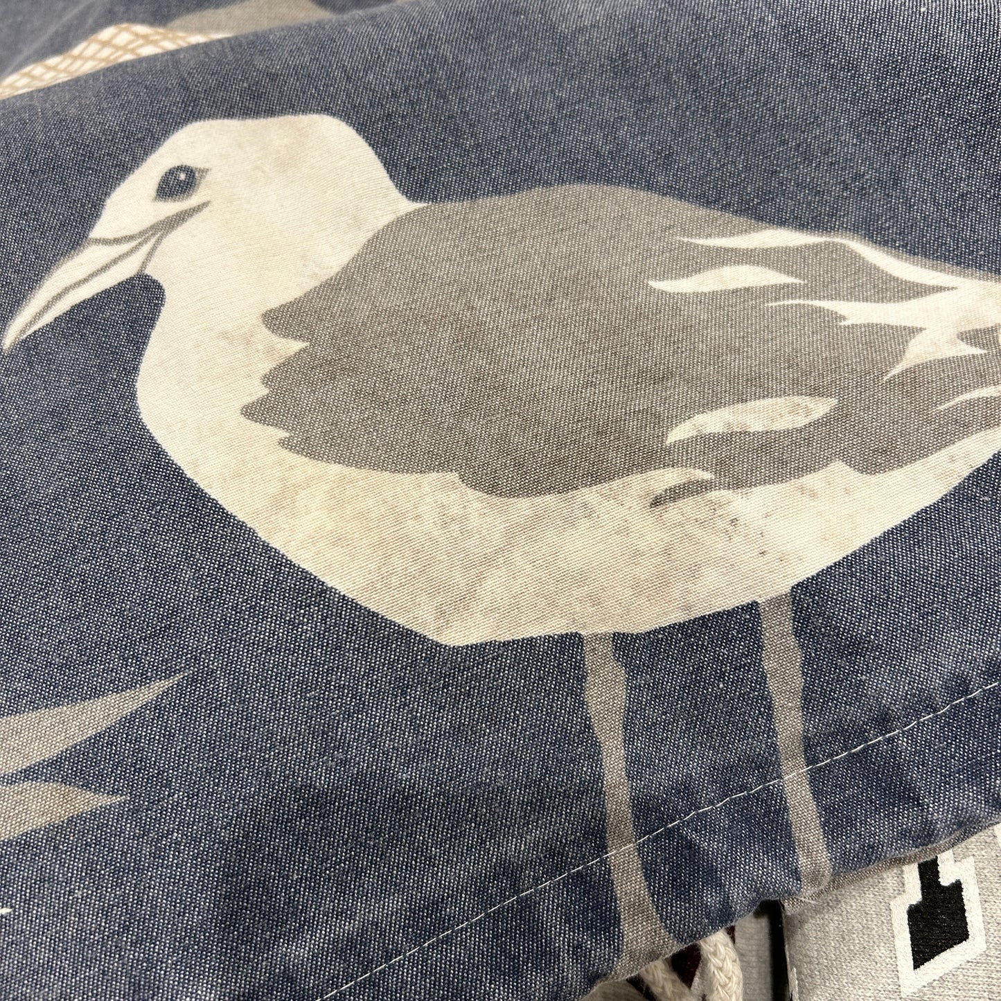 90's ORVIS×MICHIGAN RAG カモメ 総柄パーカー (S/M)/A7795J-SO