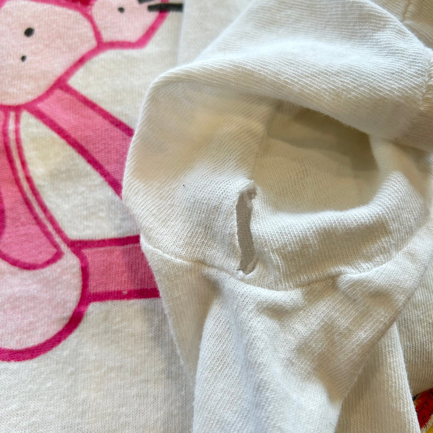 90's The PINK PANTHER ピンクパンサー キャラクターTシャツ アニメ 白(One Size)/B2150T-SO
