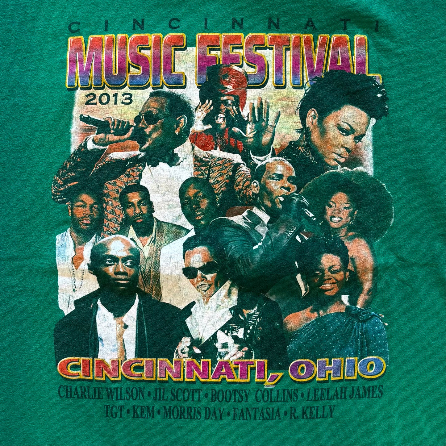 00's anvil CINCINNATI OHIO MUSIC FESTIVAL T-shirt 緑 (XL)/B1981T-SO