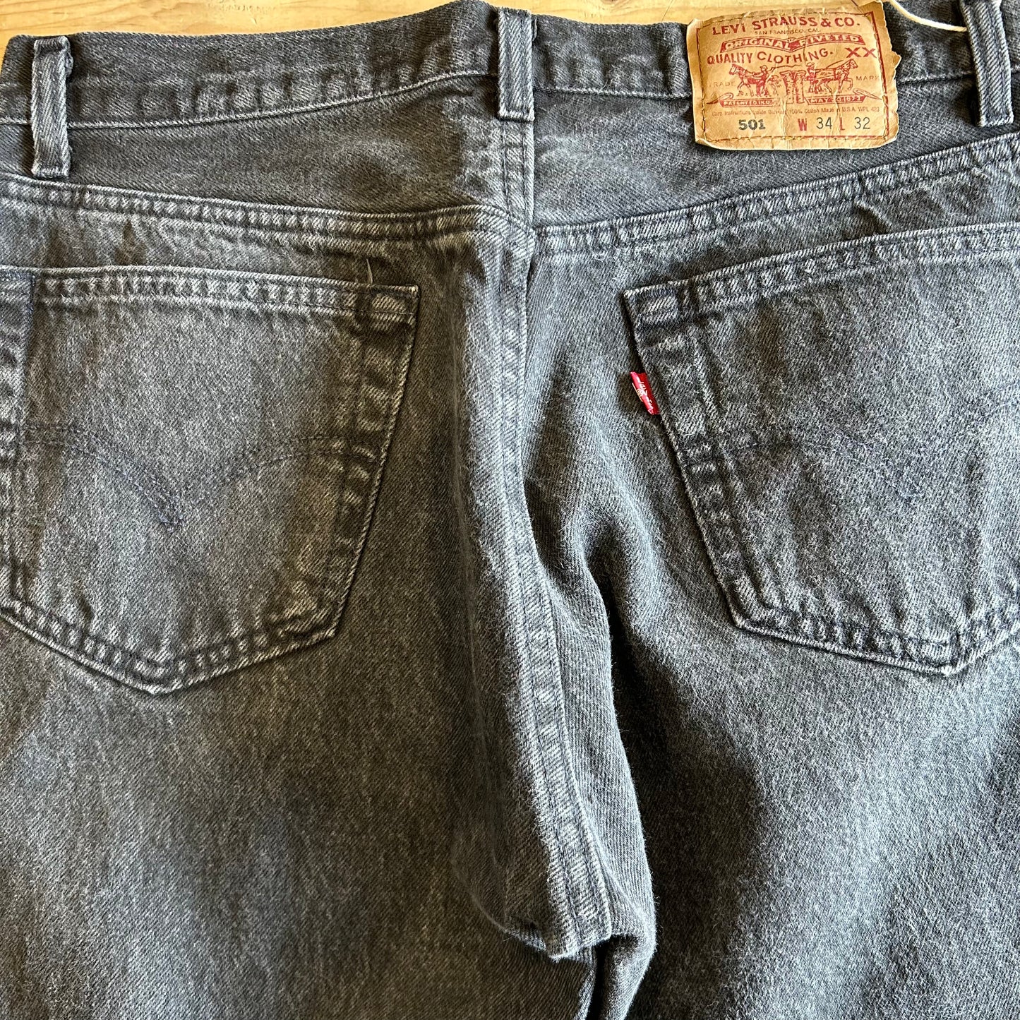 90's Levi's リーバイス 501-0660 デニムパンツ 後染めブラック(W34×L32)/A6129P-SO