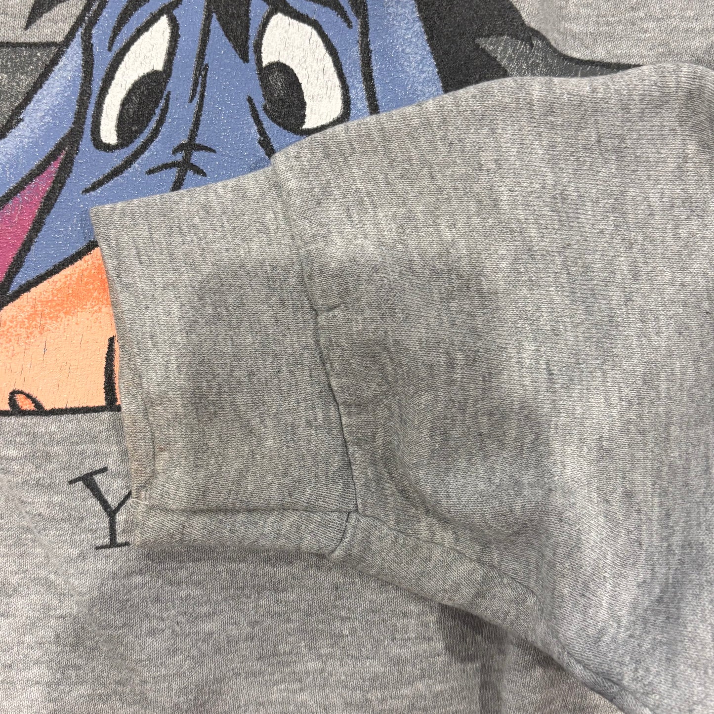 90’s The Disney Store EEYORE イーヨー ディズニー キャラクタースウェット グレー (L)/A7847S-SO