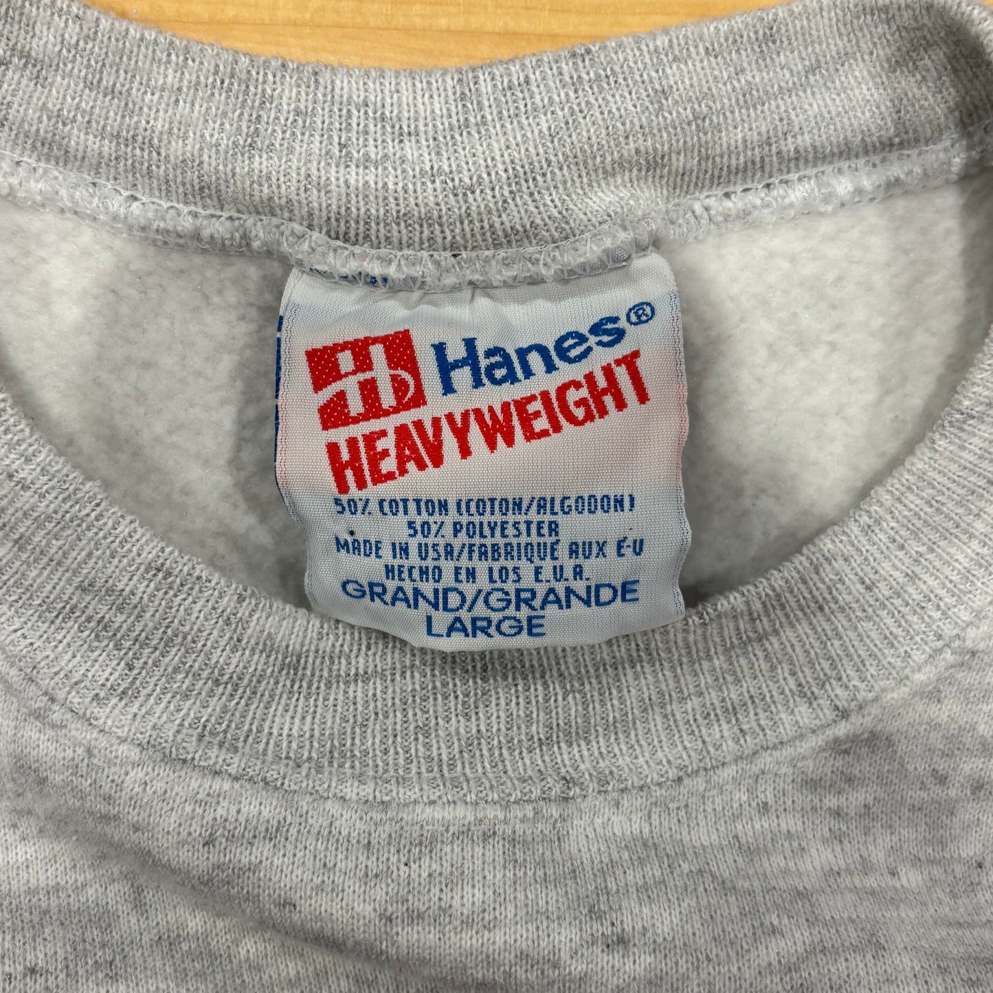 90's Hanes Heavy Weight ミッキーマウスと仲間たち アメフト ディズニー キャラクタースウェット 白 (L)/B1770S-SO