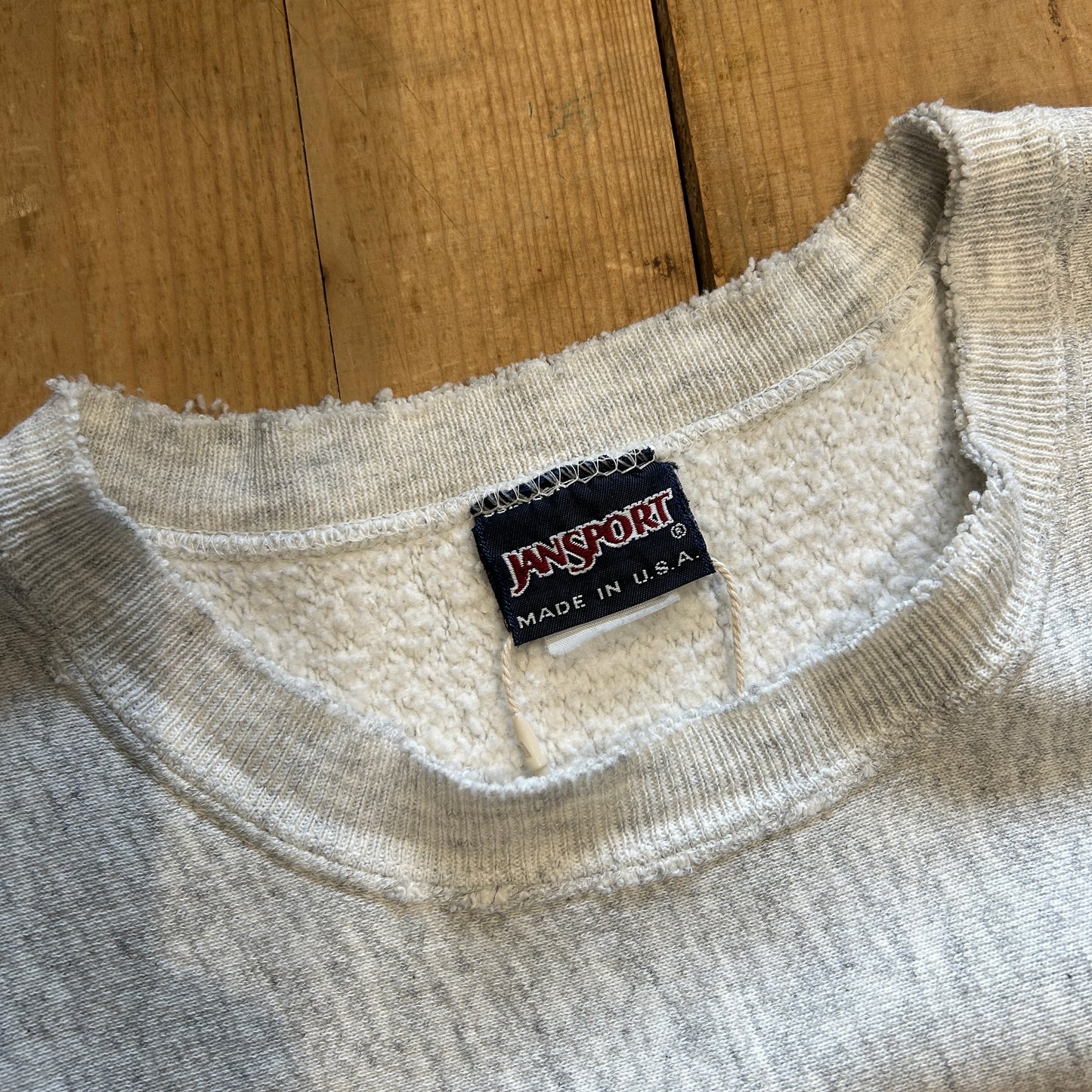 90's JAN SPORT カレッジスウェット リバースタイプ グレー(XL)/A7714S-SO