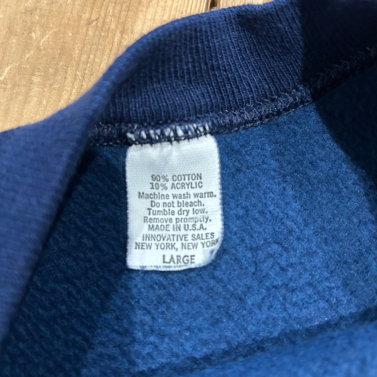 80's MAHARAJAH USA プリントスウェット リバースウィーブタイプ ネイビー(L)/A2247S-SO