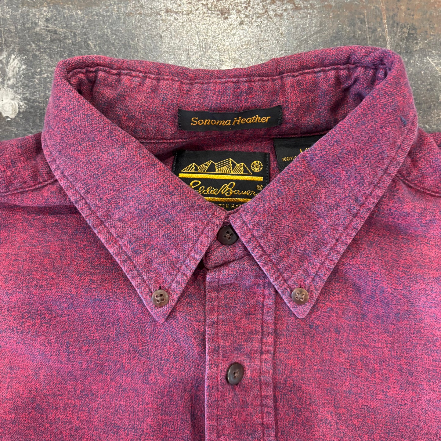 90's Eddie Bauer Sonoma Heather ネルシャツ ボルドー L /A8401SH-SO