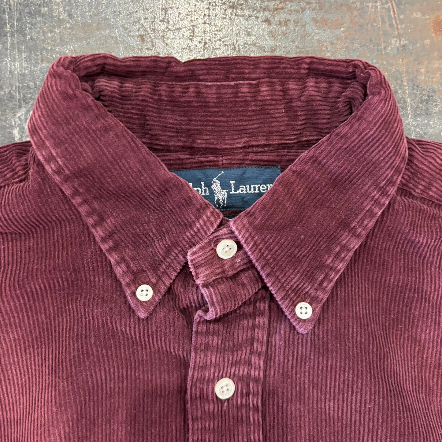 00's Ralph Lauren ラルフ BLAIRE コーデュロイシャツ バーガンディー (L)/B3608SH-SO
