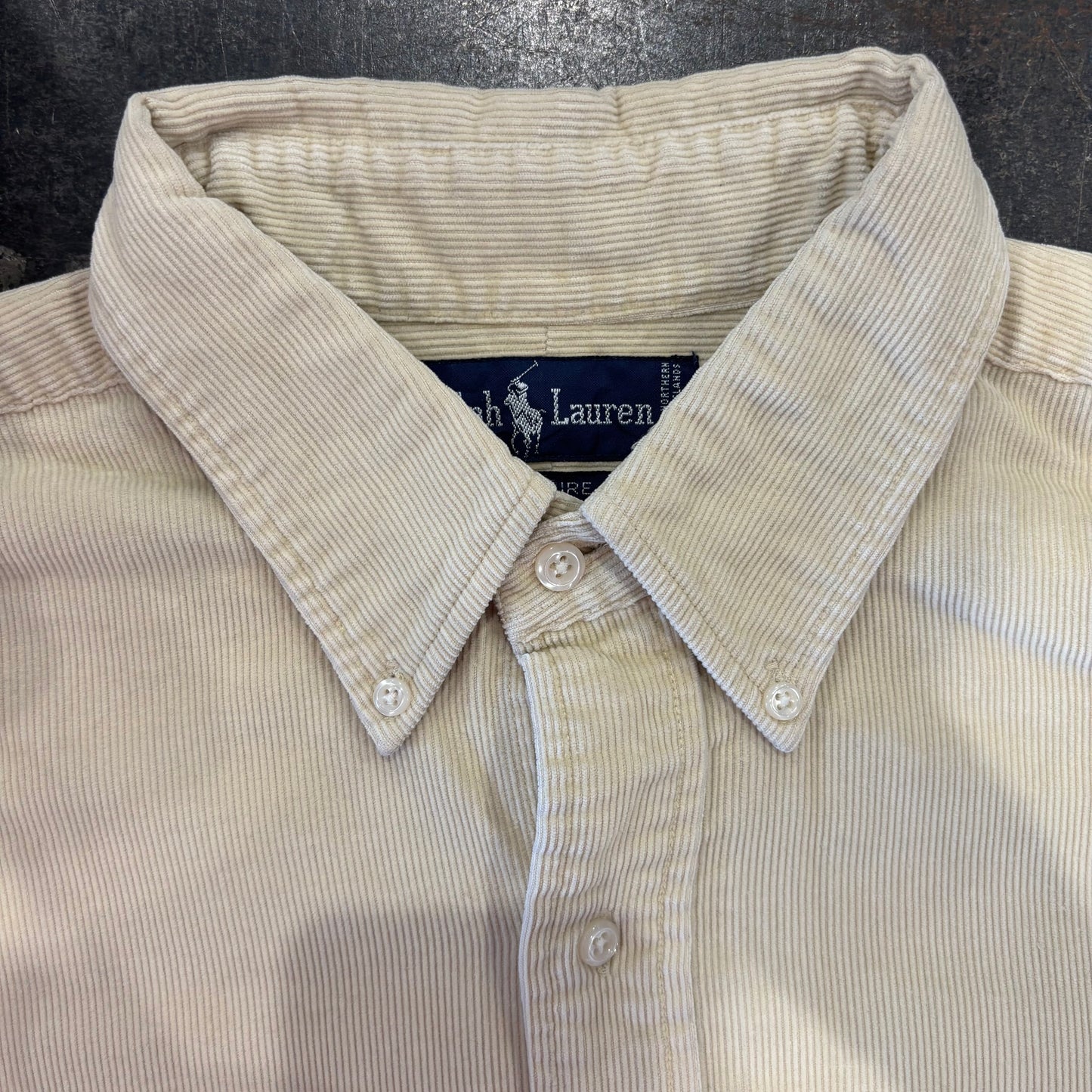 00's Ralph Lauren BLAIRE コーデュロイシャツ クリーム L /B1178SH-SO