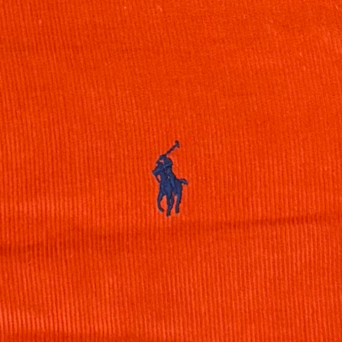 00's Ralph Lauren ラルフ Custom fit コーデュロイシャツ オレンジ L /B3609SH-SO