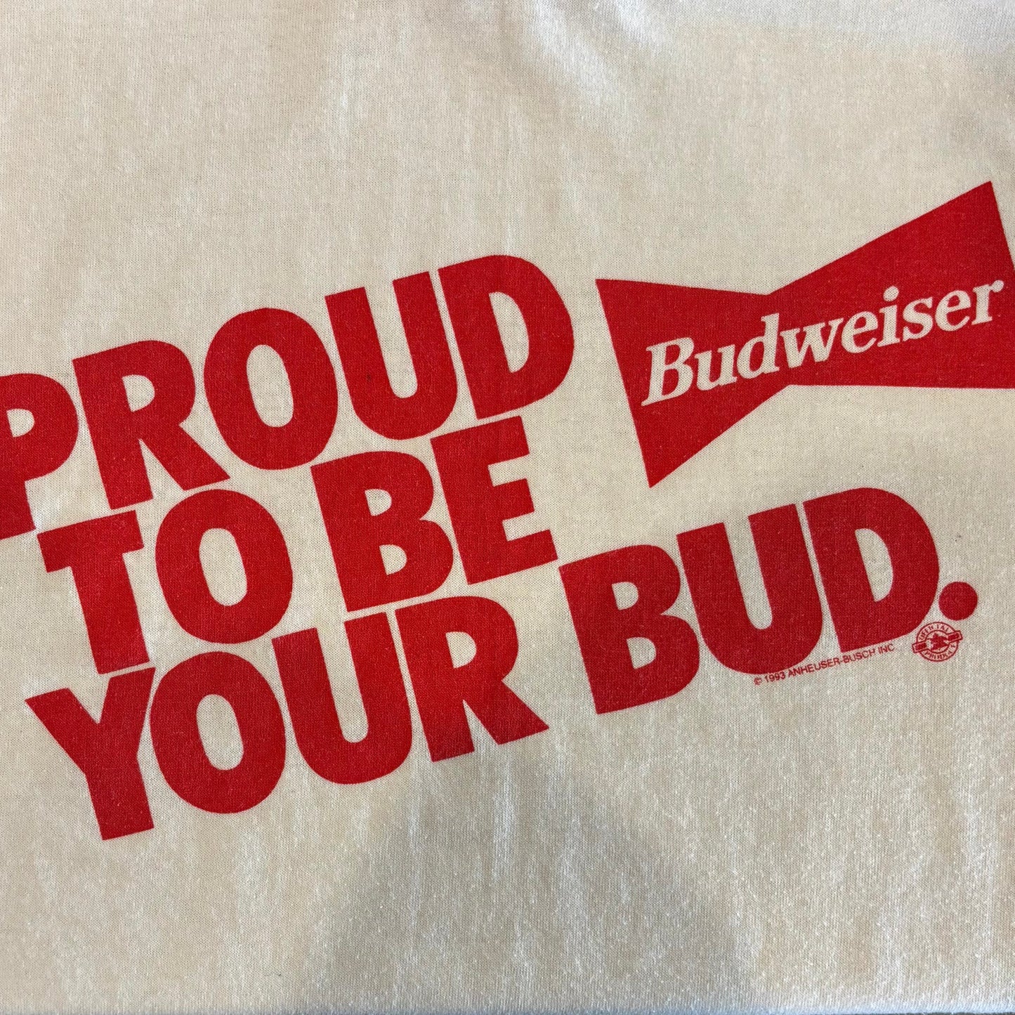 90's Sugar creek Budweiser バドワイザー Tシャツ 企業T 白 (XL)/A6426T-SO