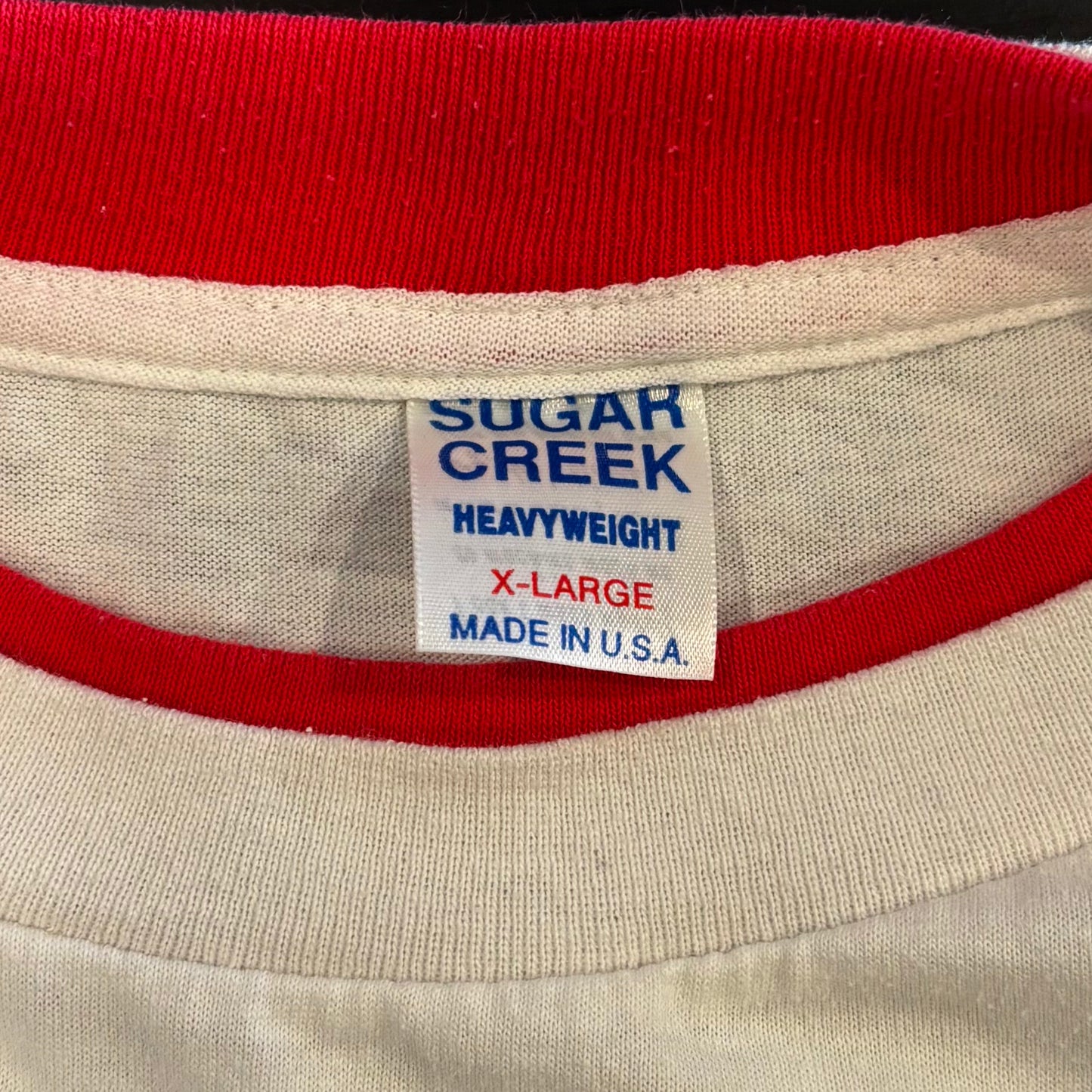 90's Sugar creek Budweiser バドワイザー Tシャツ 企業T 白 (XL)/A6426T-SO