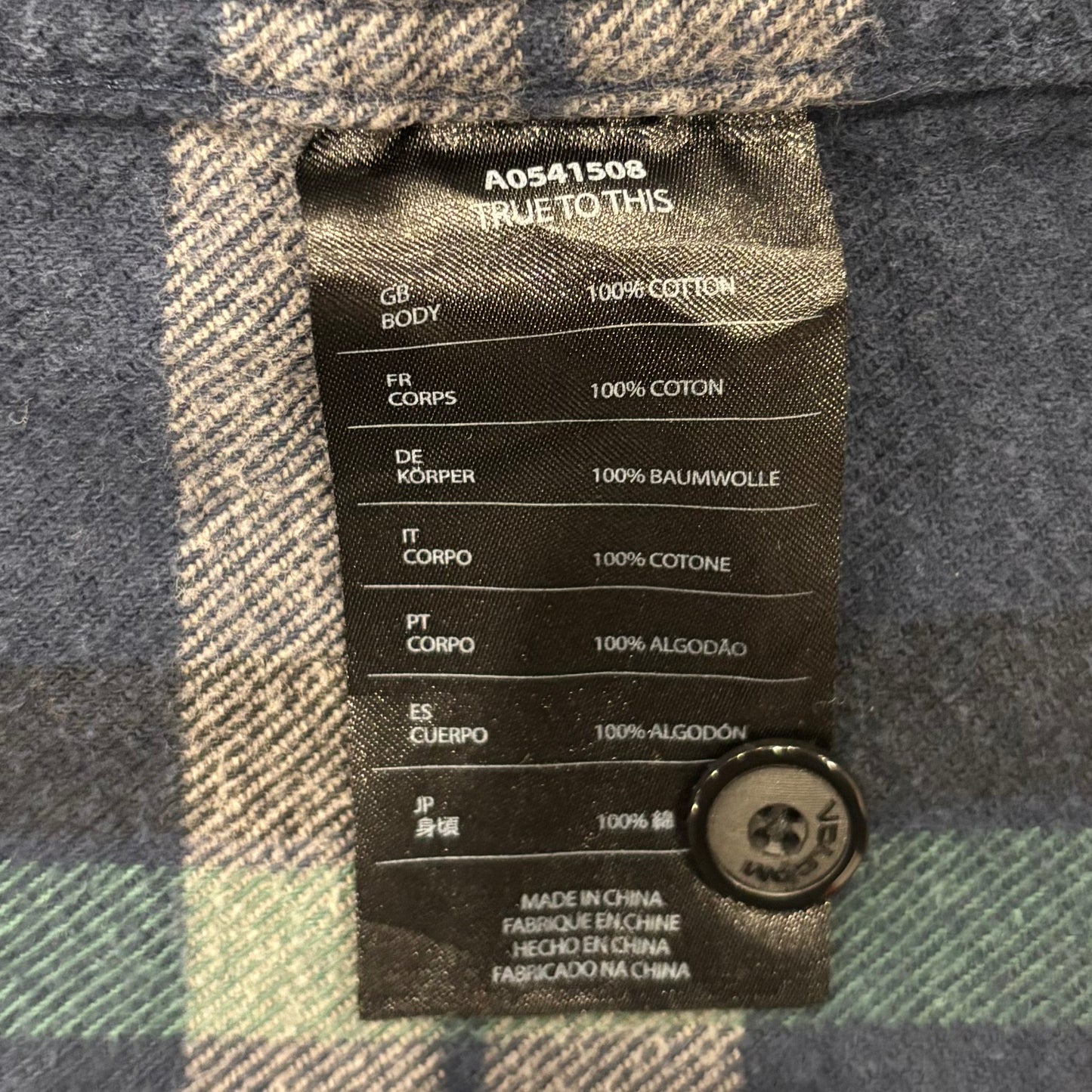 00's VOLCOM チェック フランネルシャツ SLIM FIT ネイビー (M) B4118SH-SO