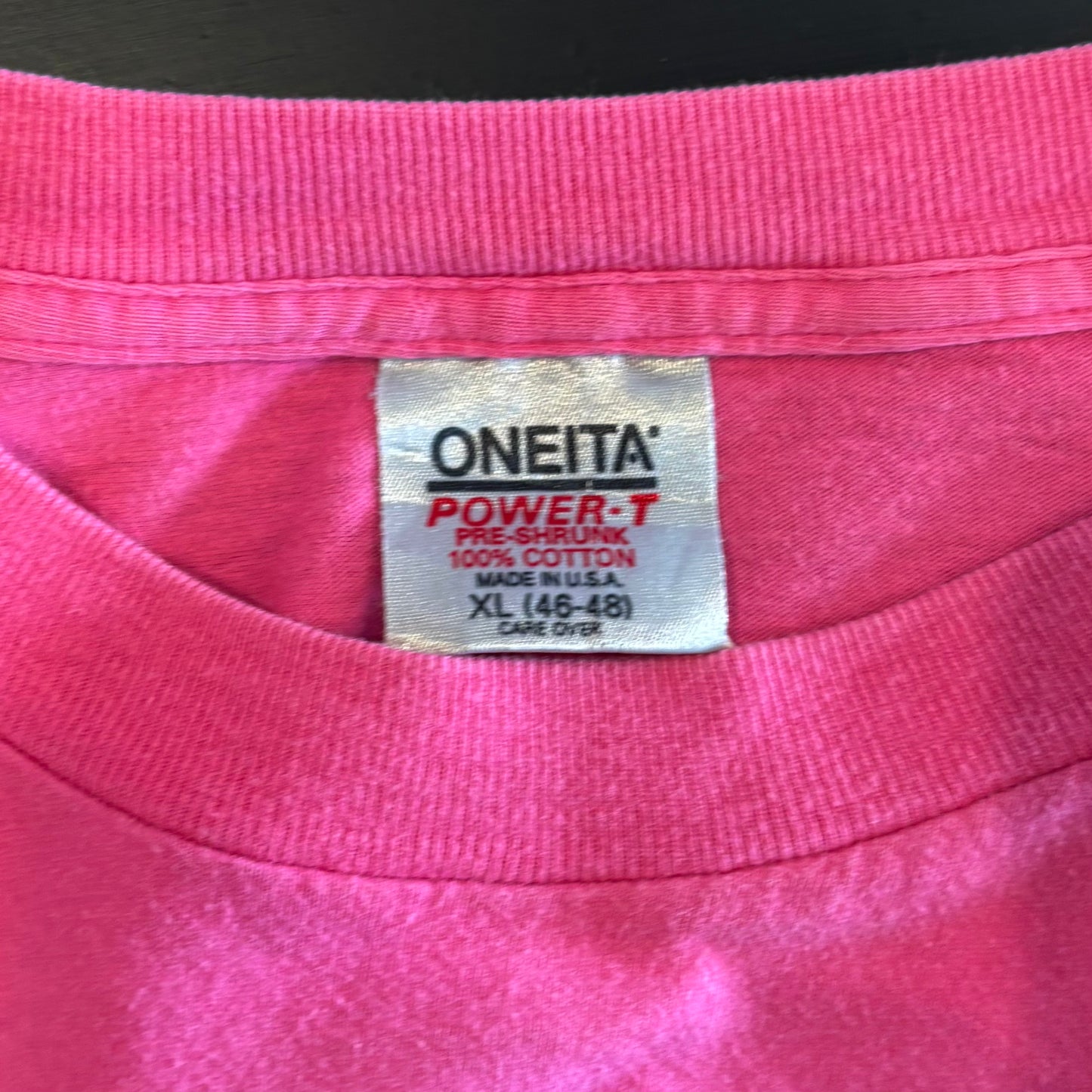 90's ONEITA VCC Four Seasons Cycling サイクリスト Tシャツ ピンク (XL)/B2540T-SO