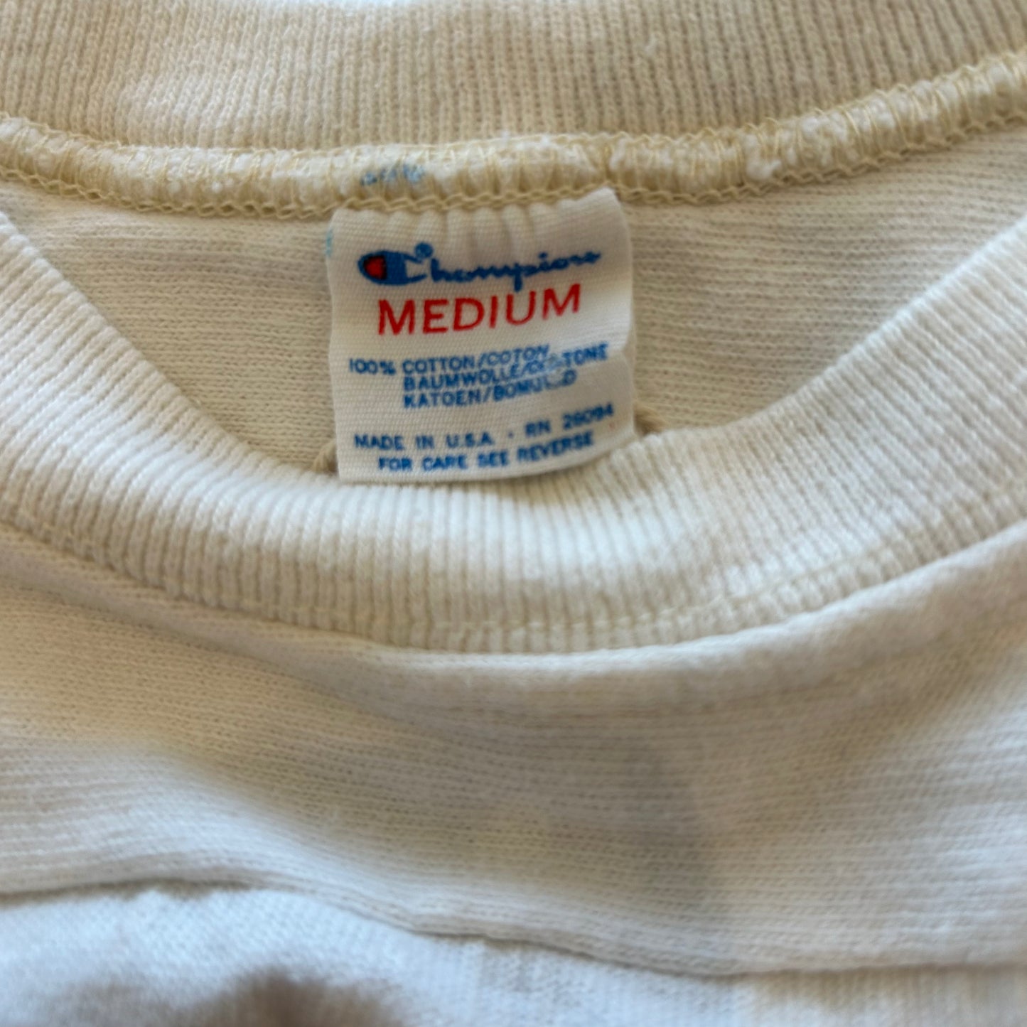 80's Champion チャンピオン U.NEBRASKA フットボールTシャツ ミッキー白(M)/A7074T-SO