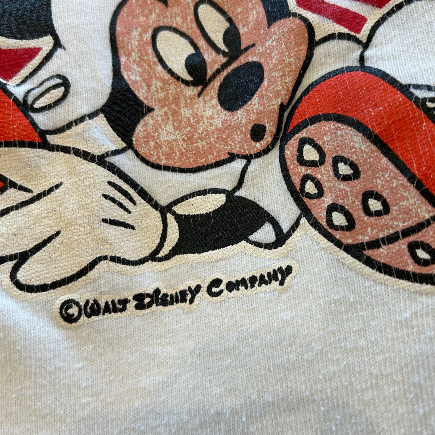 80's Champion チャンピオン U.NEBRASKA フットボールTシャツ ミッキー白(M)/A7074T-SO