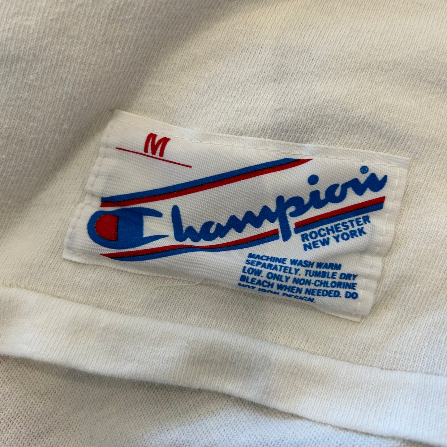 80's Champion チャンピオン U.NEBRASKA フットボールTシャツ ミッキー白(M)/A7074T-SO