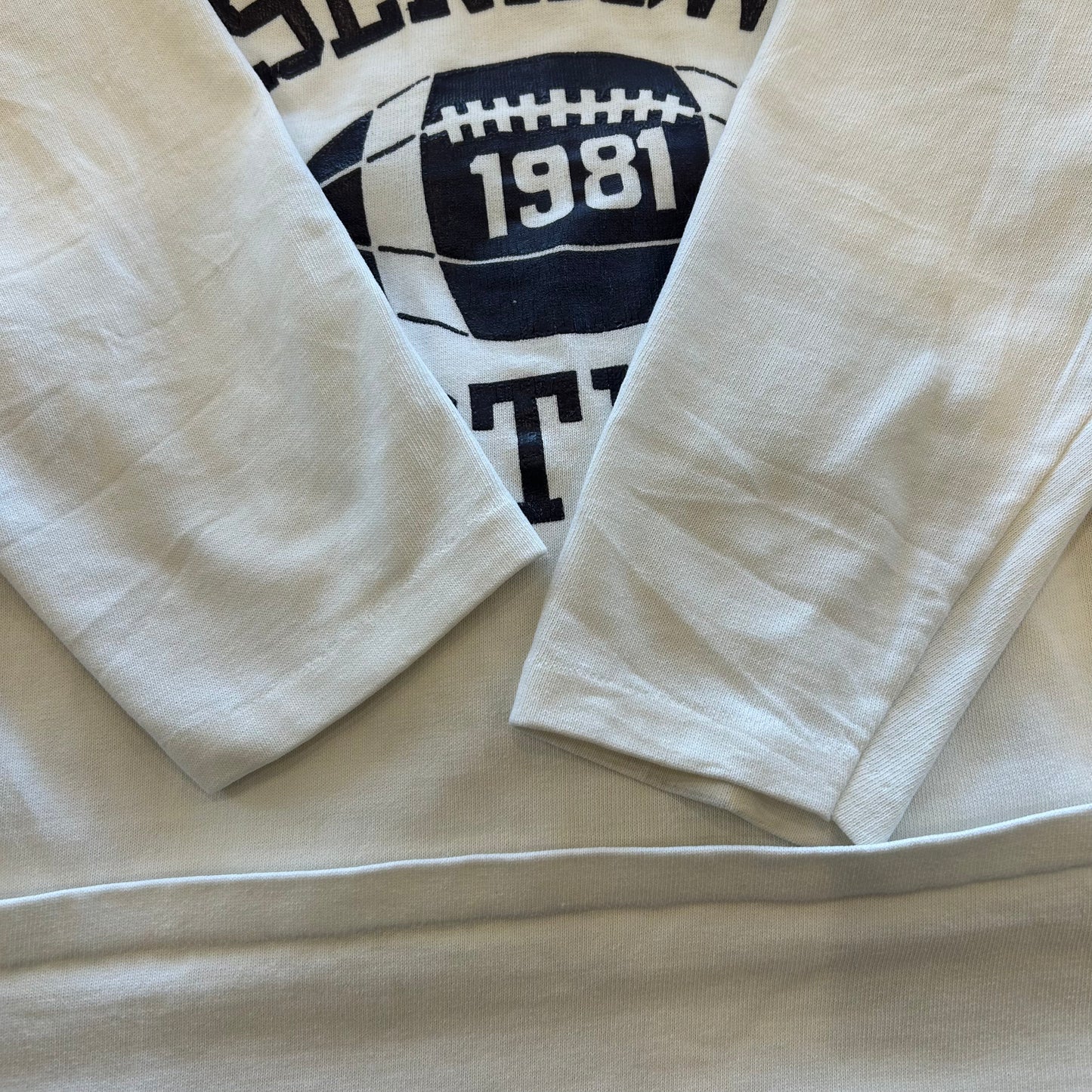 80's Unknown EISENHOWER FOOTBALL フットボールTシャツ 白/A3796T-SO