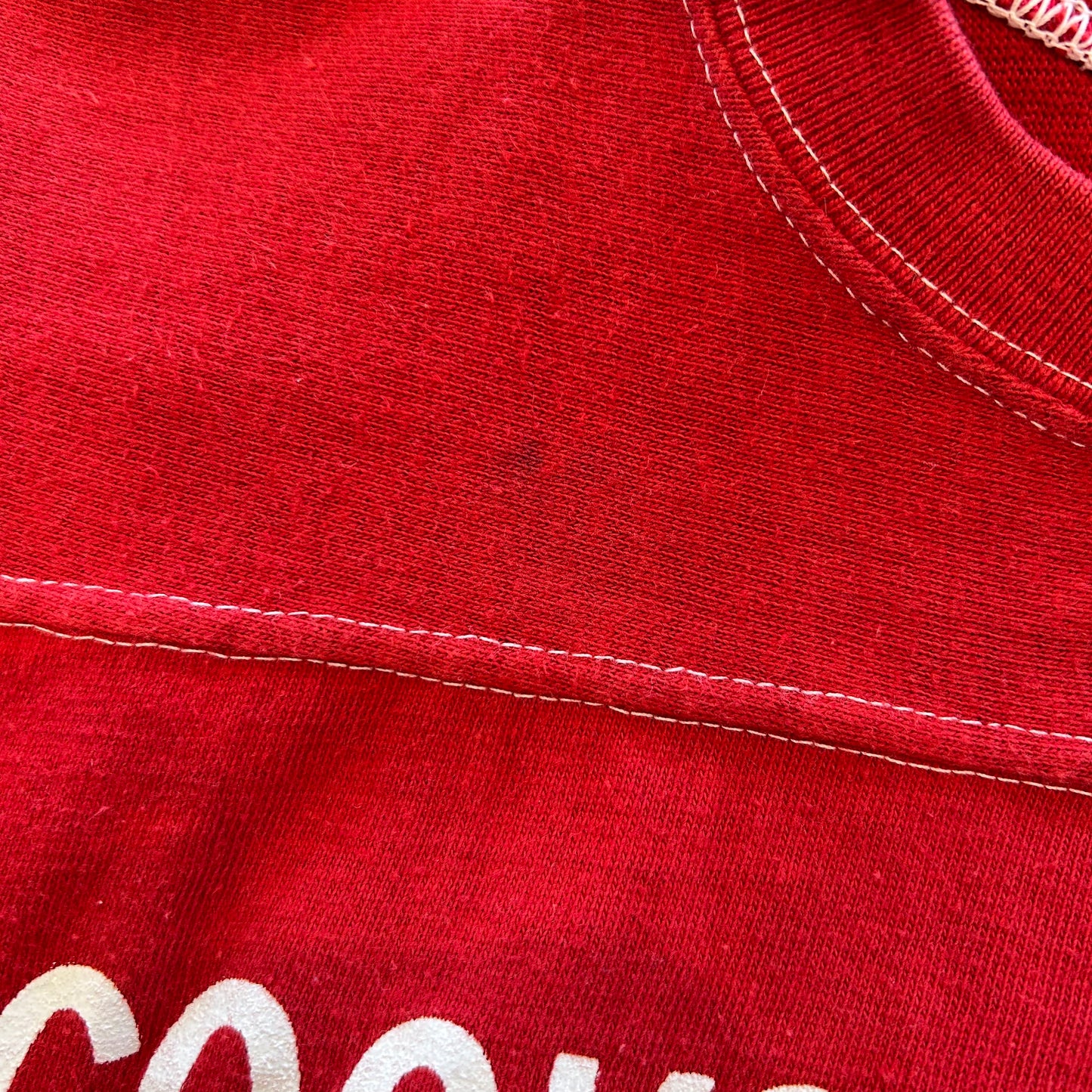 70's Champion チャンピオン COOKS SPRINGS バータグ フットボールT 赤(L)/A6499T-SO