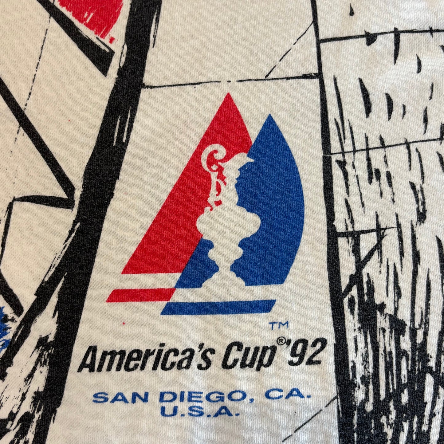 90's America's Cup'92 オールオーバープリントTシャツ (XL)/B1950T-SO