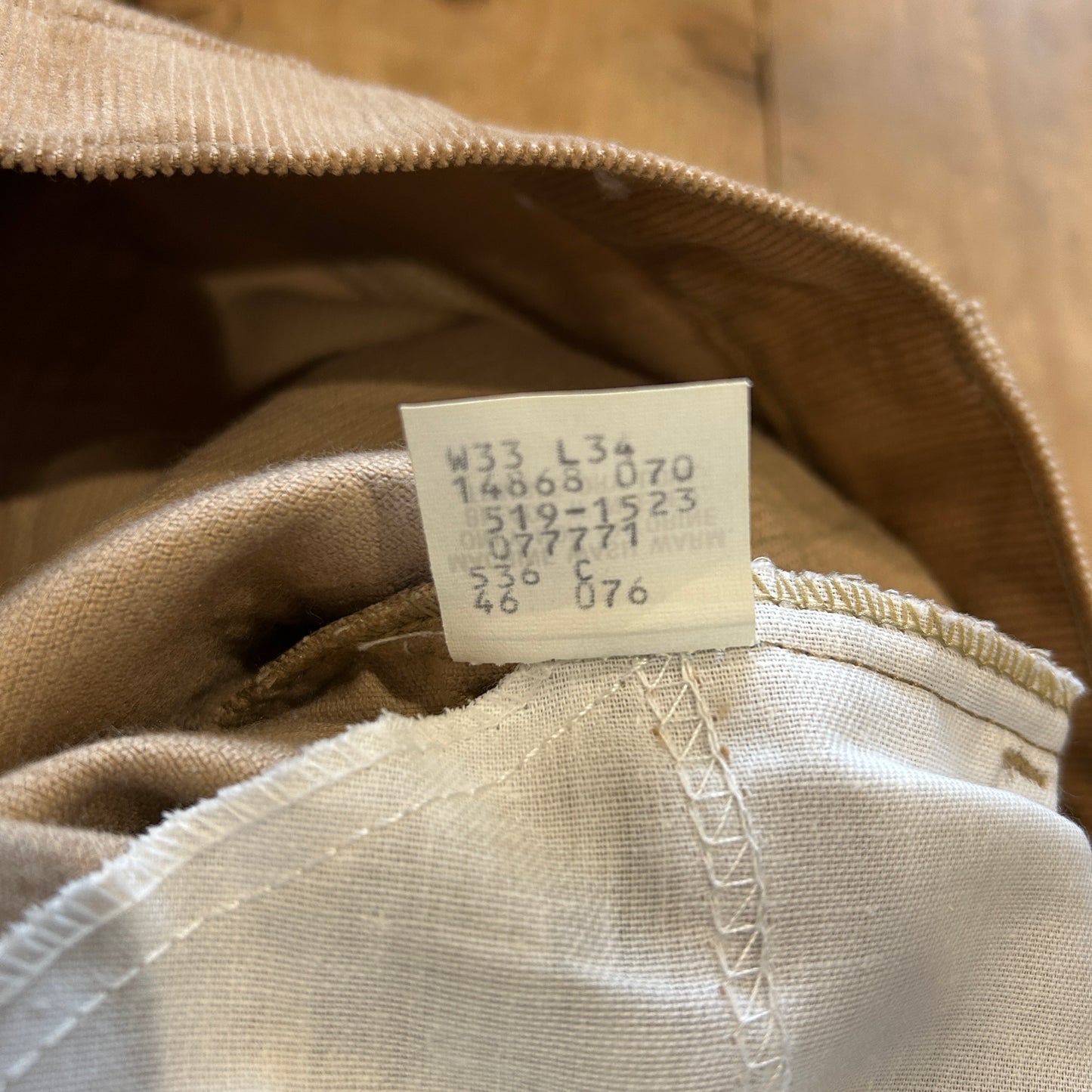 80's Levi's 519 コーデュロイパンツ ベージュ(33×34)/A0589P-SO