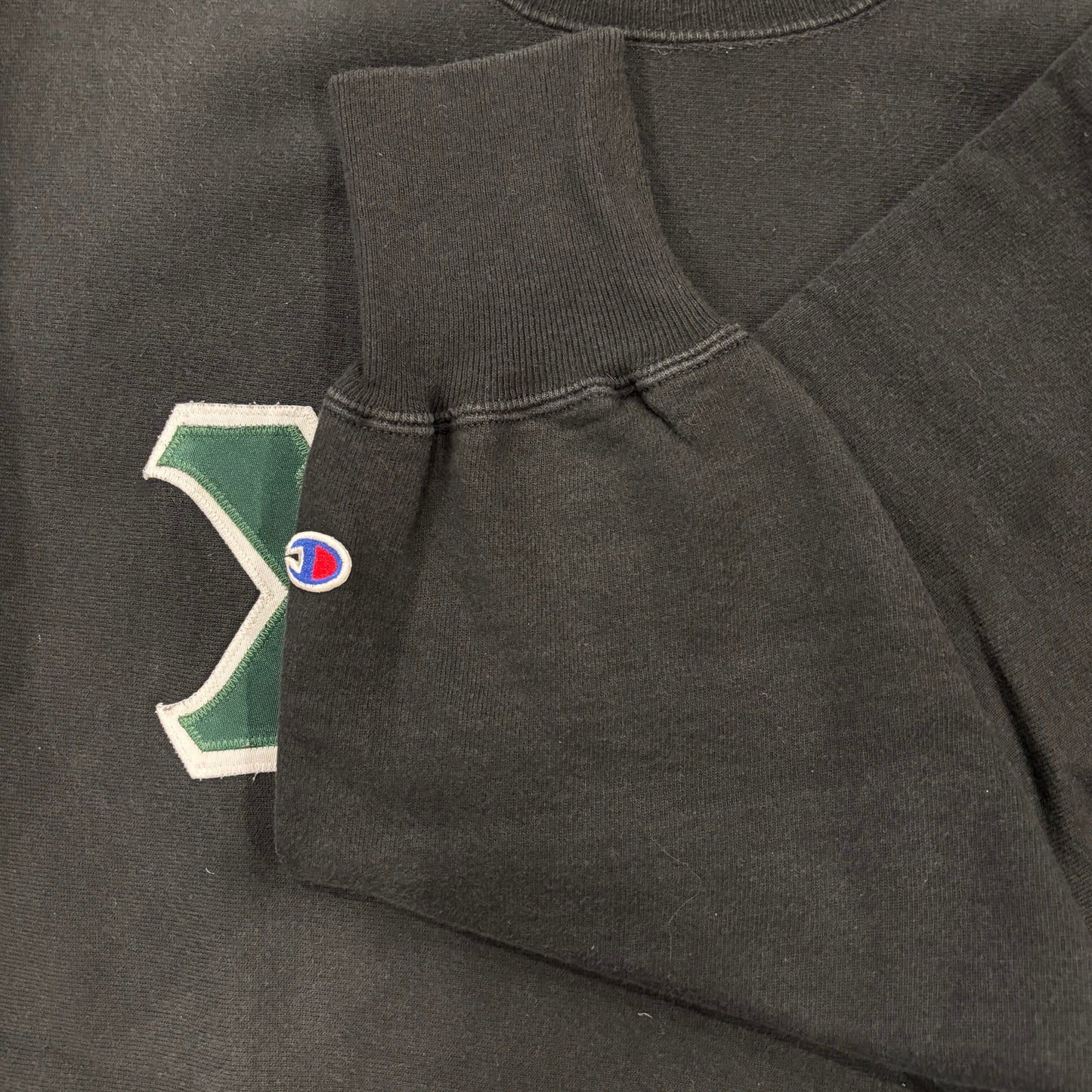 90's Campion REVERSE WEAVE リバースウィーブ 刺繍スウェット 黒 XXL /A7651S-SO