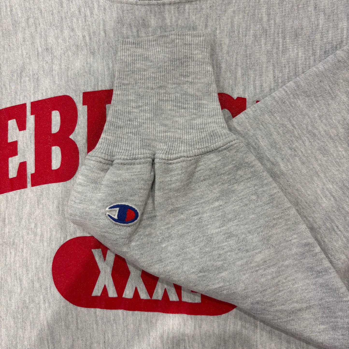 90's Campion REVERSE WEAVE リバースウィーブ NEBRASKA ATHLETIC DEPT. アッシュグレー XXXL /A1412S-SO