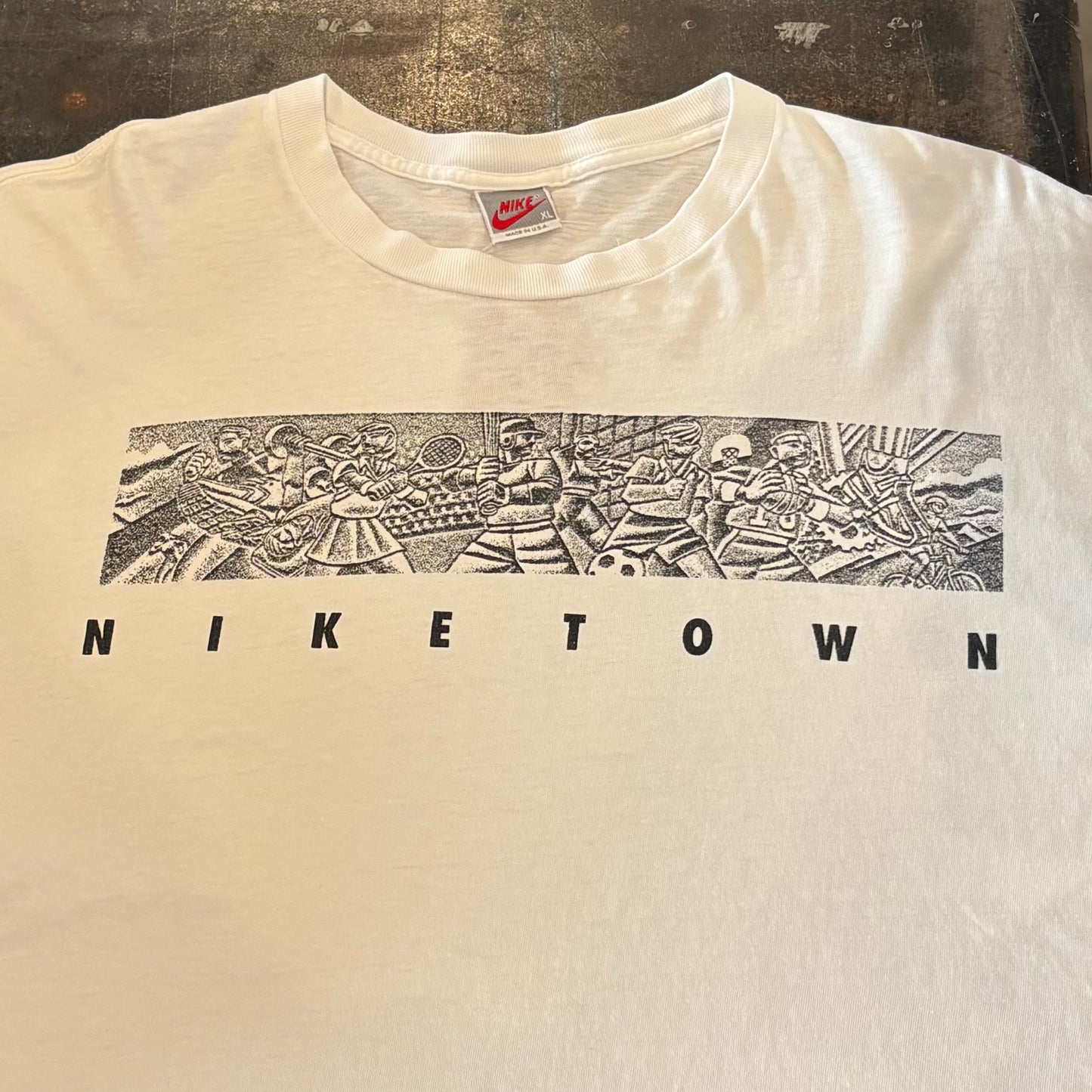 90's NIKE NIKE TOWN CHICAGO スポーツTシャツ(XL)/B1973T-SO