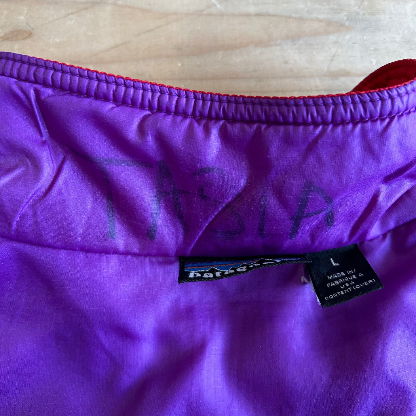 90's Patagonia パタゴニア パフボール プルオーバー ナイロンジャケット フレンチレッド(L)/A1538O-SO