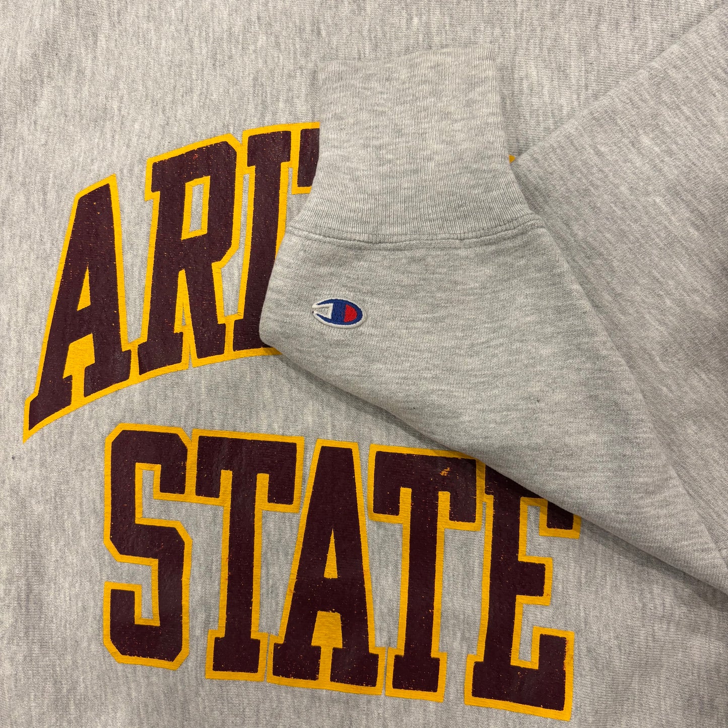 90's Campion REVERSE WEAVE リバースウィーブ ARIZONA STATE グレー XXL /B3134S-SO