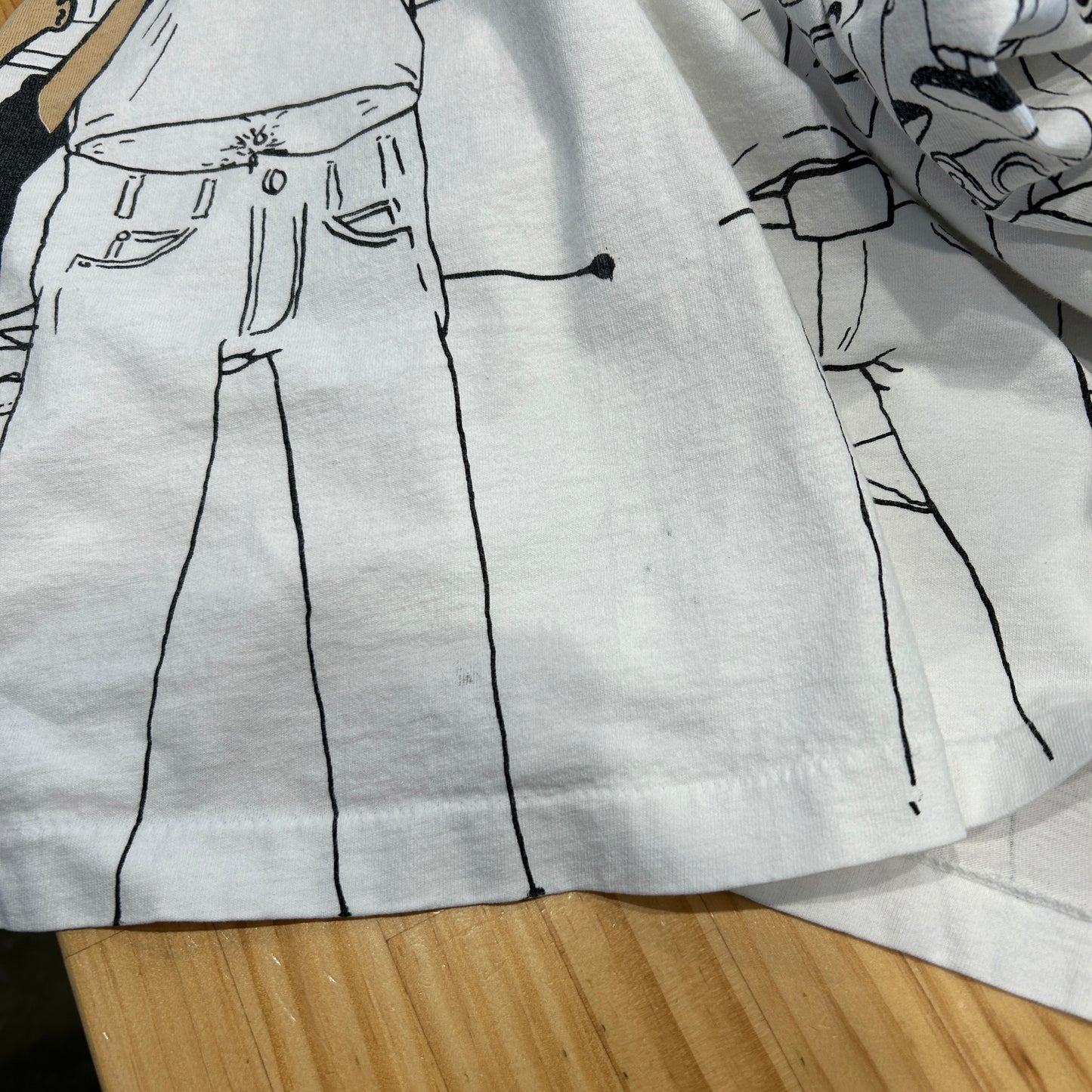 90's Beavis and Butt-Head ビーバスアンドバットヘッド オールオーバープリントTシャツ MTV 白(XL)/B2173-SO