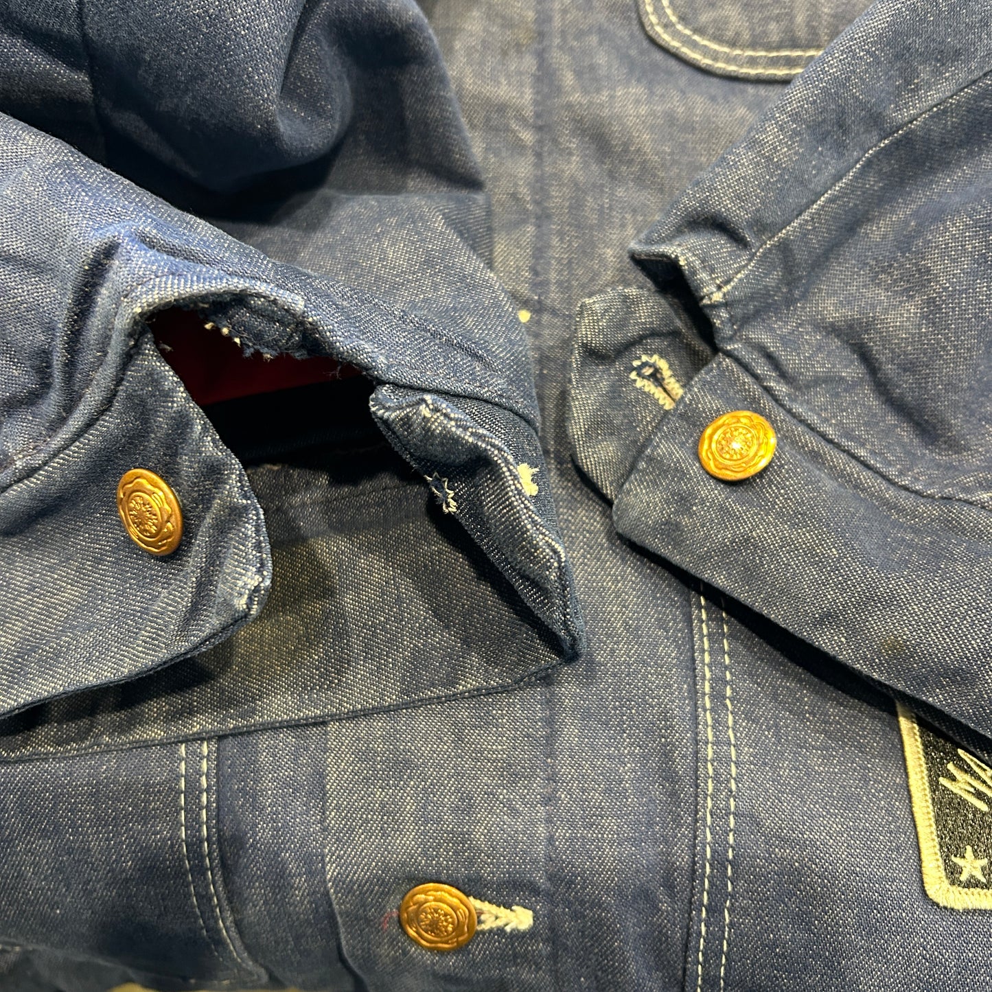 70's BLUE BELL バットダイデニムカバーオール WRANGLER 濃紺(46)/A1797O-SO