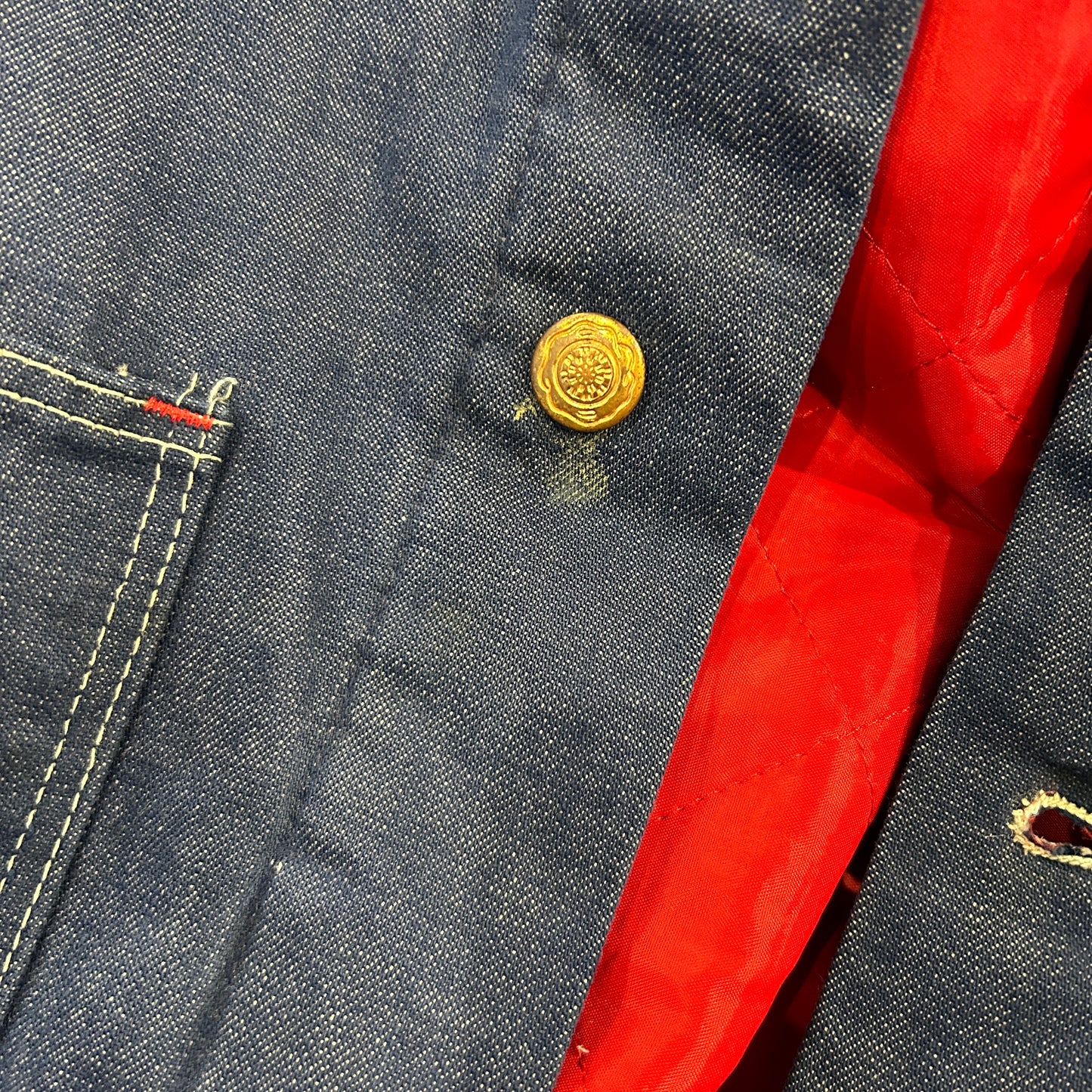 70's BLUE BELL バットダイデニムカバーオール WRANGLER 濃紺(46)/A1797O-SO