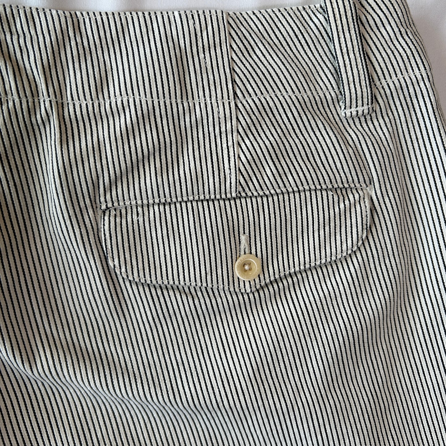 Polo by Ralph Lauren ラルフローレン ヒッコリーストライプ ハーフパンツ コットン 白紺(33)/A4428P-SO