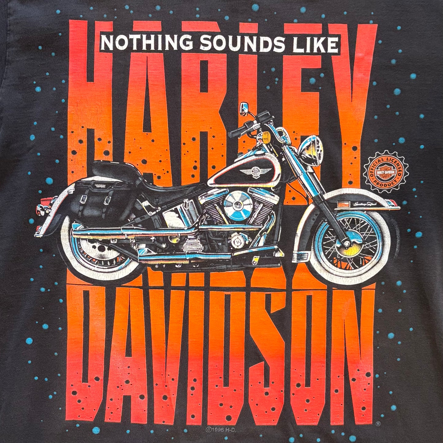 90's Harley-Davidson "NOTHING SOUNDS LIKE"Tシャツ 黒 (L)/B2065T-SO