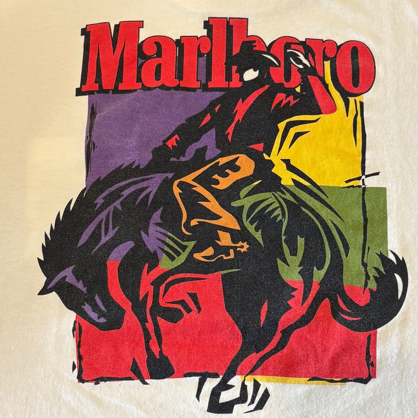 90's AMERICAN BORN Malboro バックプリントTシャツ 企業T 白(XL)/A6440T-SO