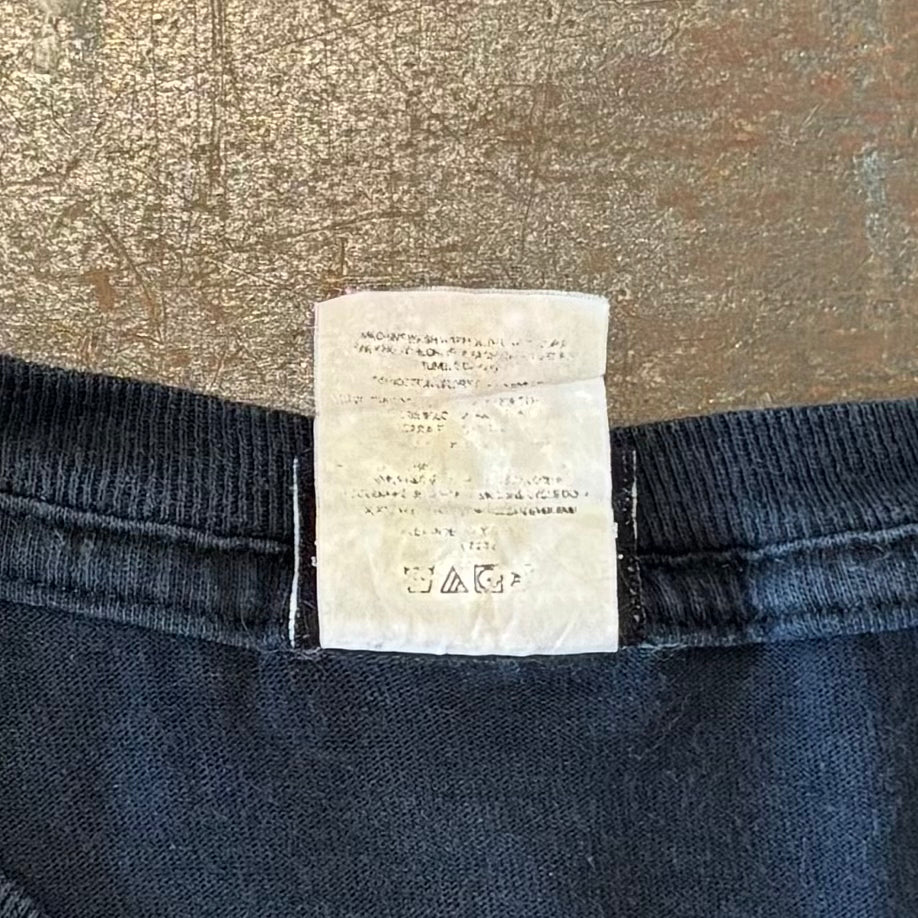 00's JACK DANIEL'S ロゴTファイヤーパターン 企業T 黒 (XL)/A6416T-SO