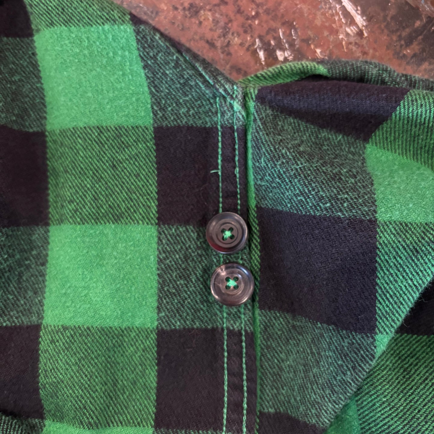 00's Ralph Lauren オンブレチェック ネルシャツ 緑 XXL /A8483SH-SO