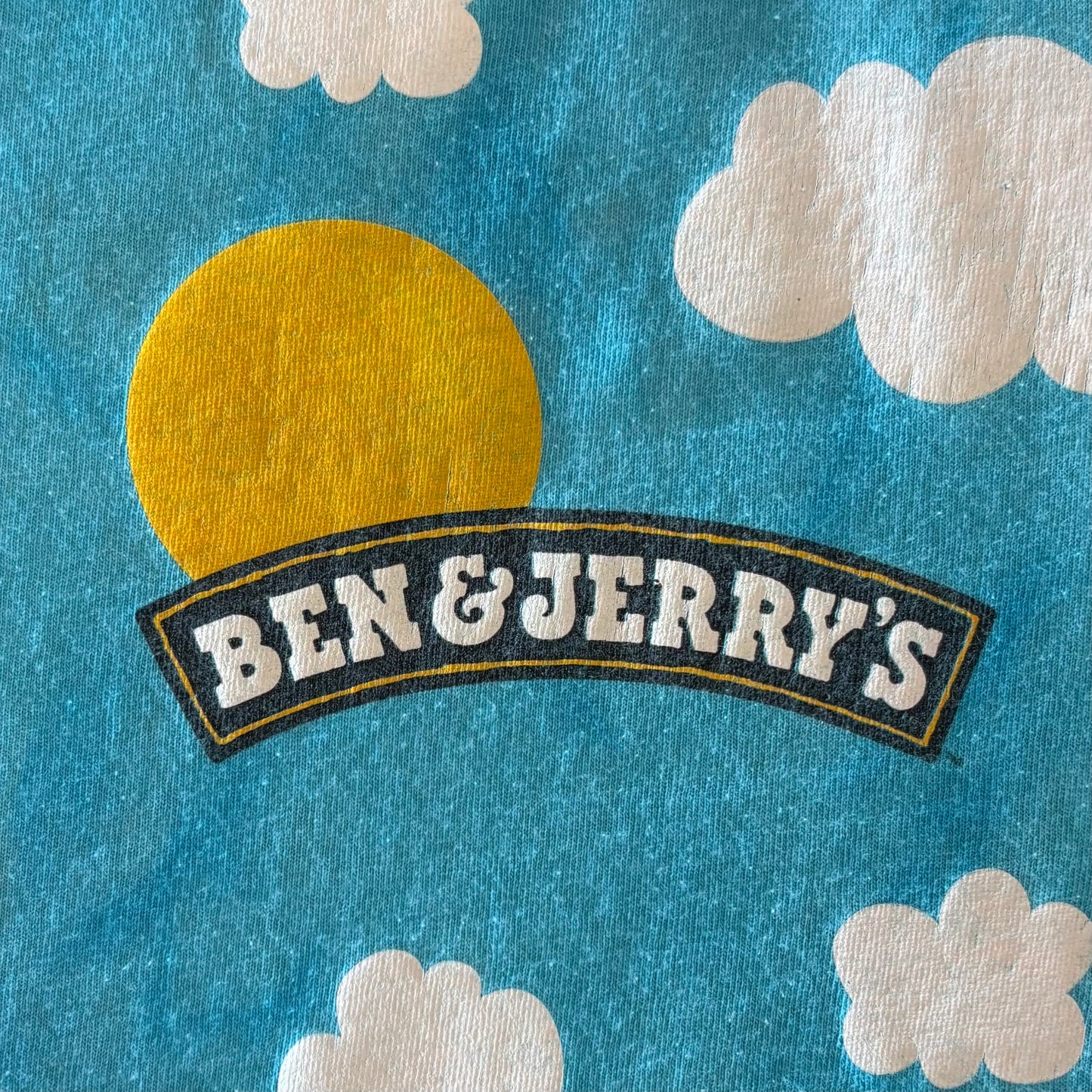 00's GILDAN BEN&JERRY'S アイスクリーム 企業Tシャツ 青緑 (M)/B2028T-SO