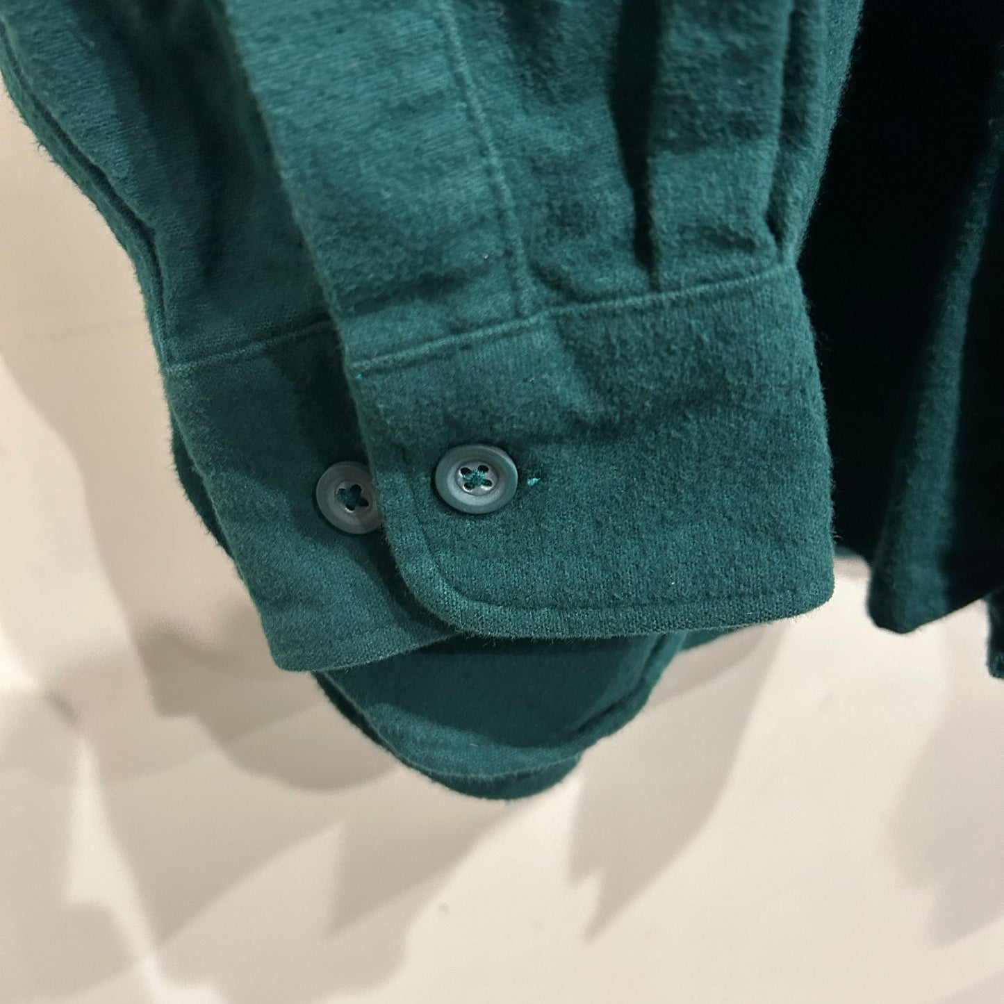 00's L.L.Bean エルエルビーン シャモアクロスシャツ 無地 グリーン(L)/A8652SH-SO