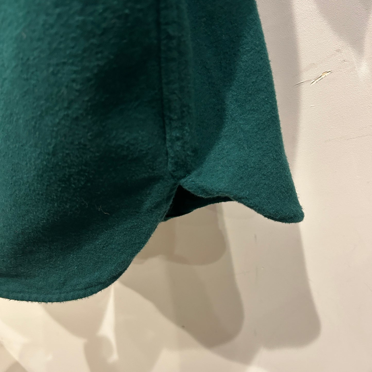 00's L.L.Bean エルエルビーン シャモアクロスシャツ 無地 グリーン(L)/A8652SH-SO