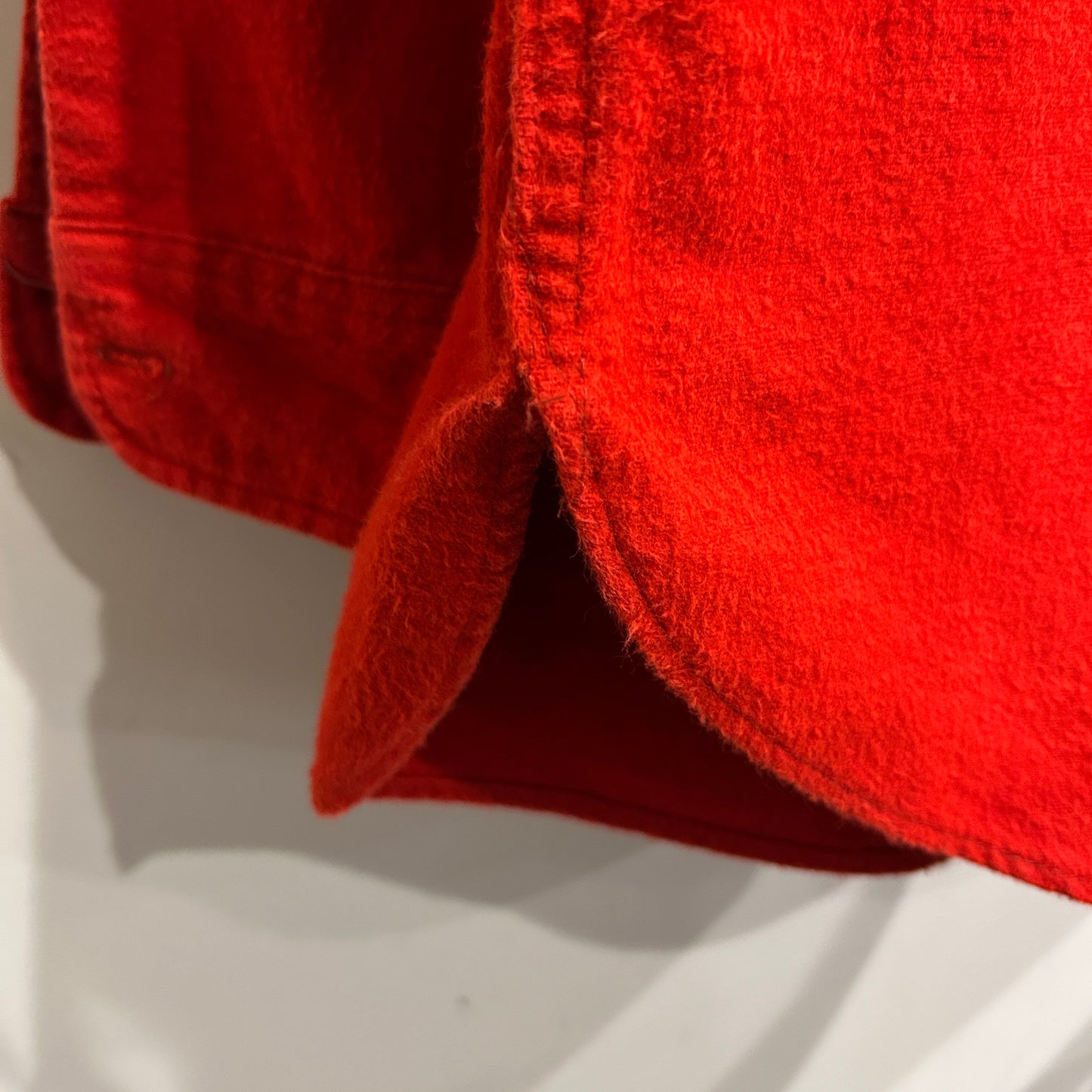 70's Woolrich ウールリッチ シャモアクロスシャツ ネルシャツ 朱色(L)/A8650SH-SO