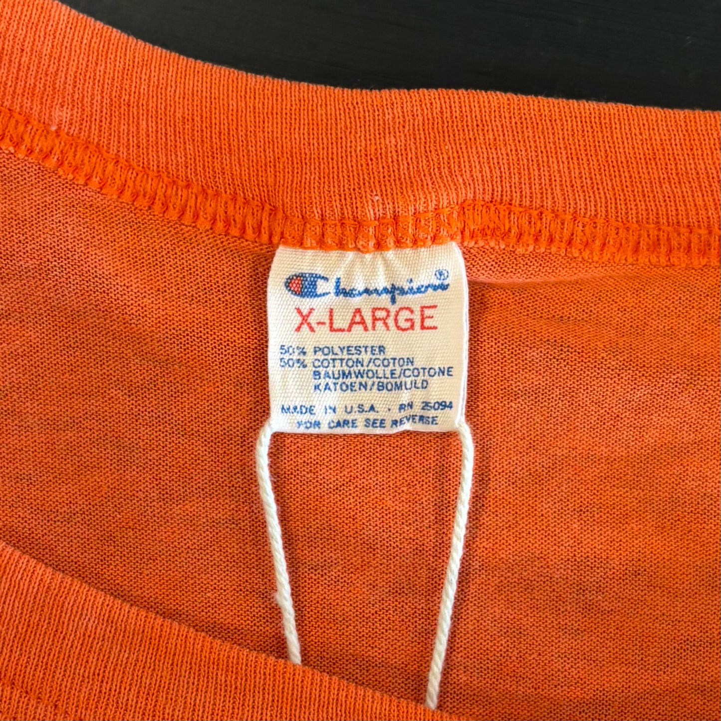 80's Champion ILLINOIS カレッジTシャツ オレンジ (XL)/A6377T-SO
